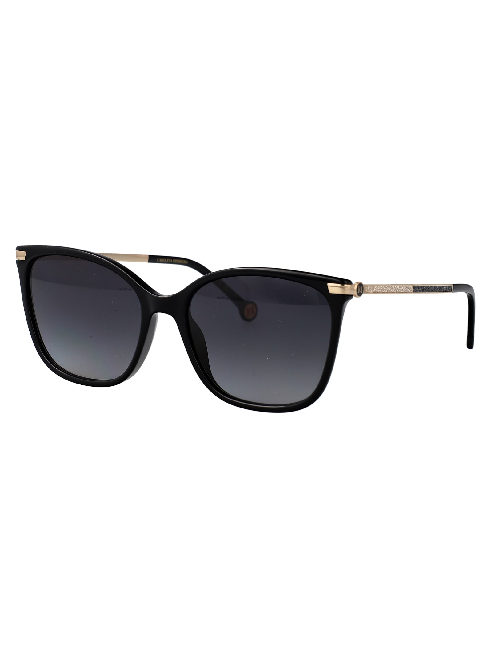 Carolina Herrera 55mm Gradient Rectangular Sunglasses In Black
