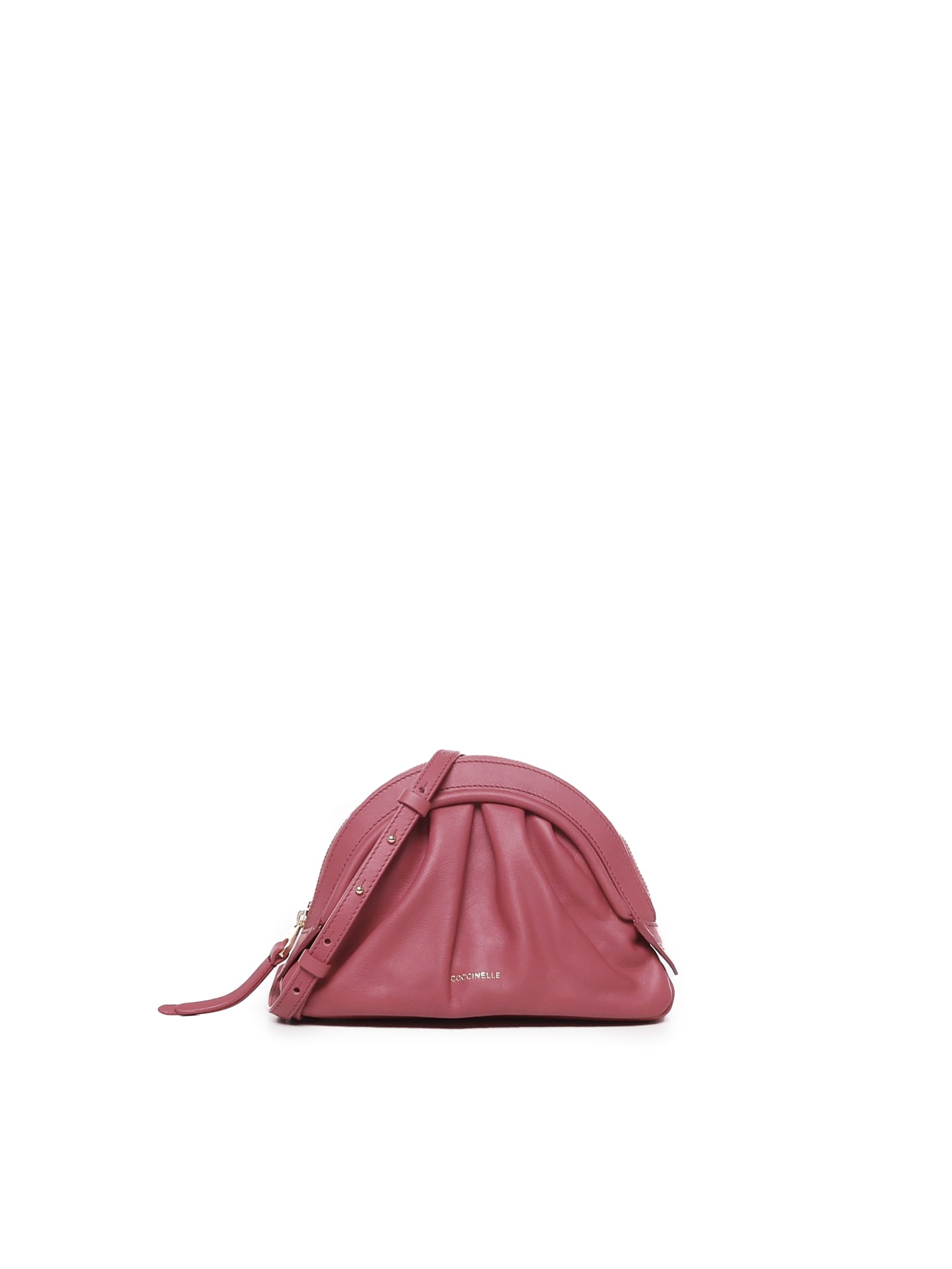 Shop Coccinelle Cheek Clutch In Rosewood