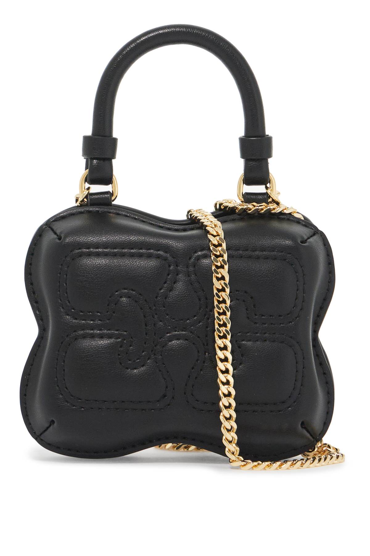 Shop Ganni Nano Butterfly Bag In Black (black)