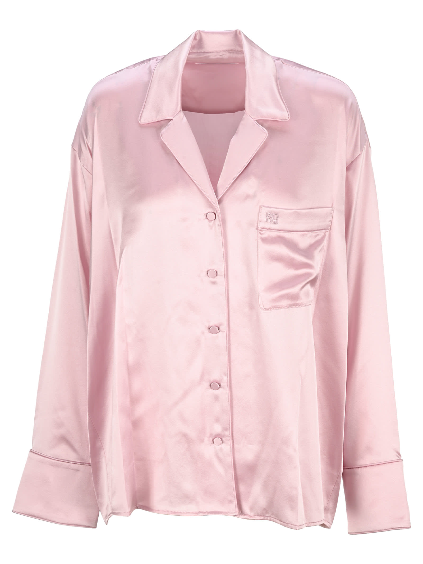 Alexander Wang T T By Alexander Wang Oversized Shirt In Pink