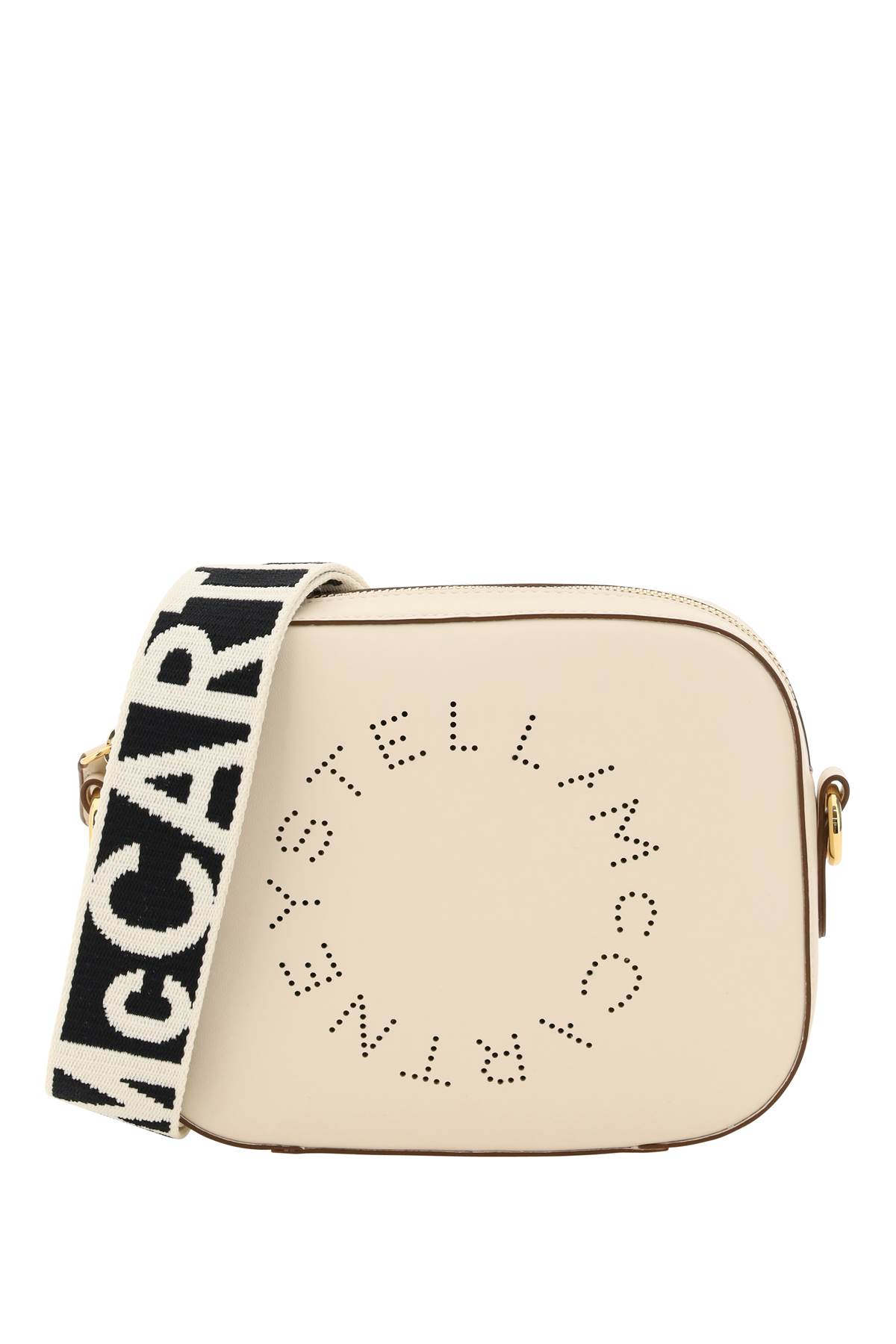 Stella Mccartney Camera Bag With Perforated Stella Logo In White