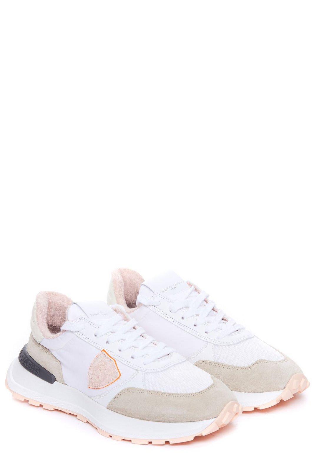 Shop Philippe Model Antibes Low-top Sneakers In Pink/neutrals