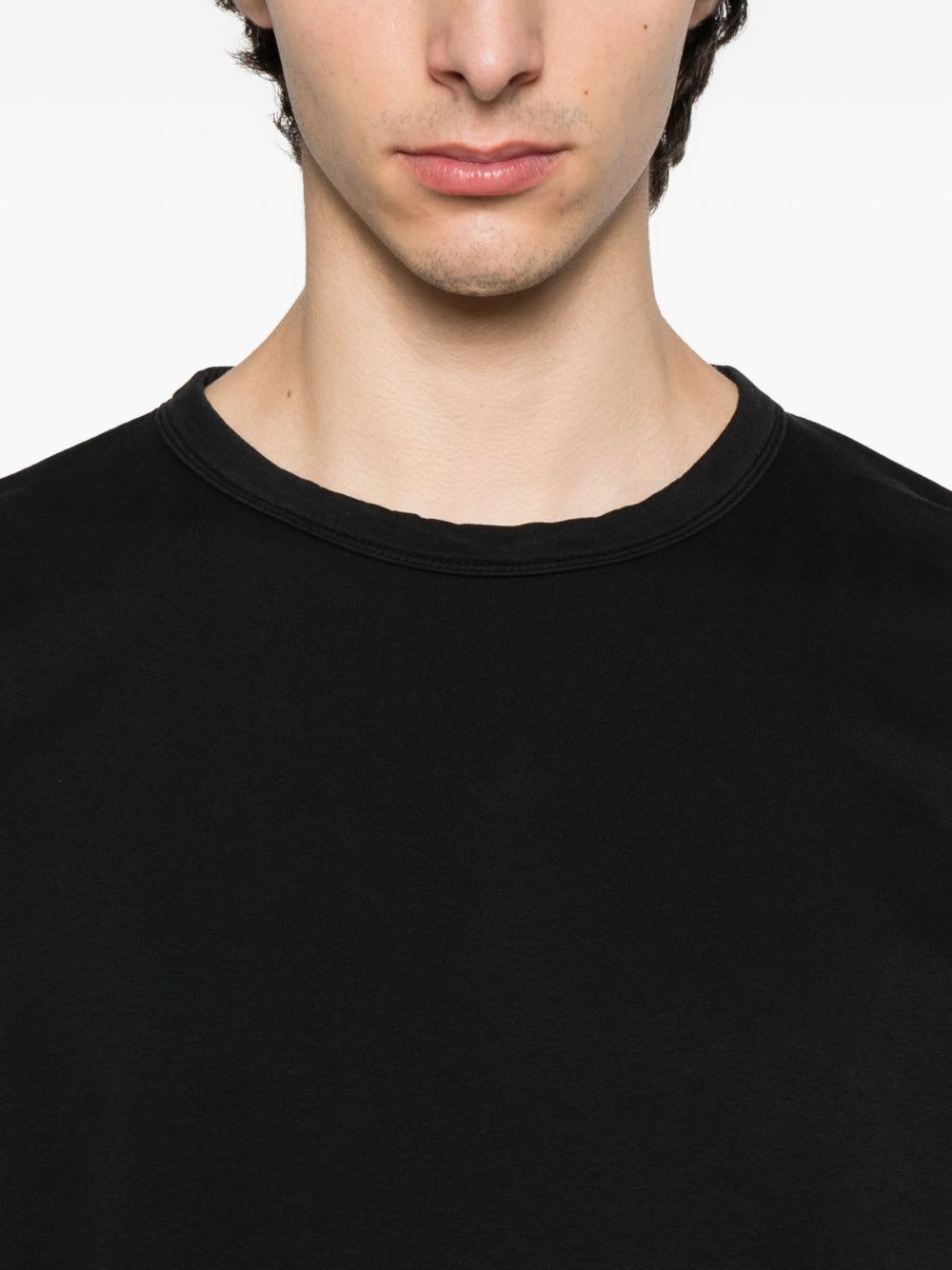 C.p. Company C.p.company Logo Cotton Crewneck Sweatshirt In Black