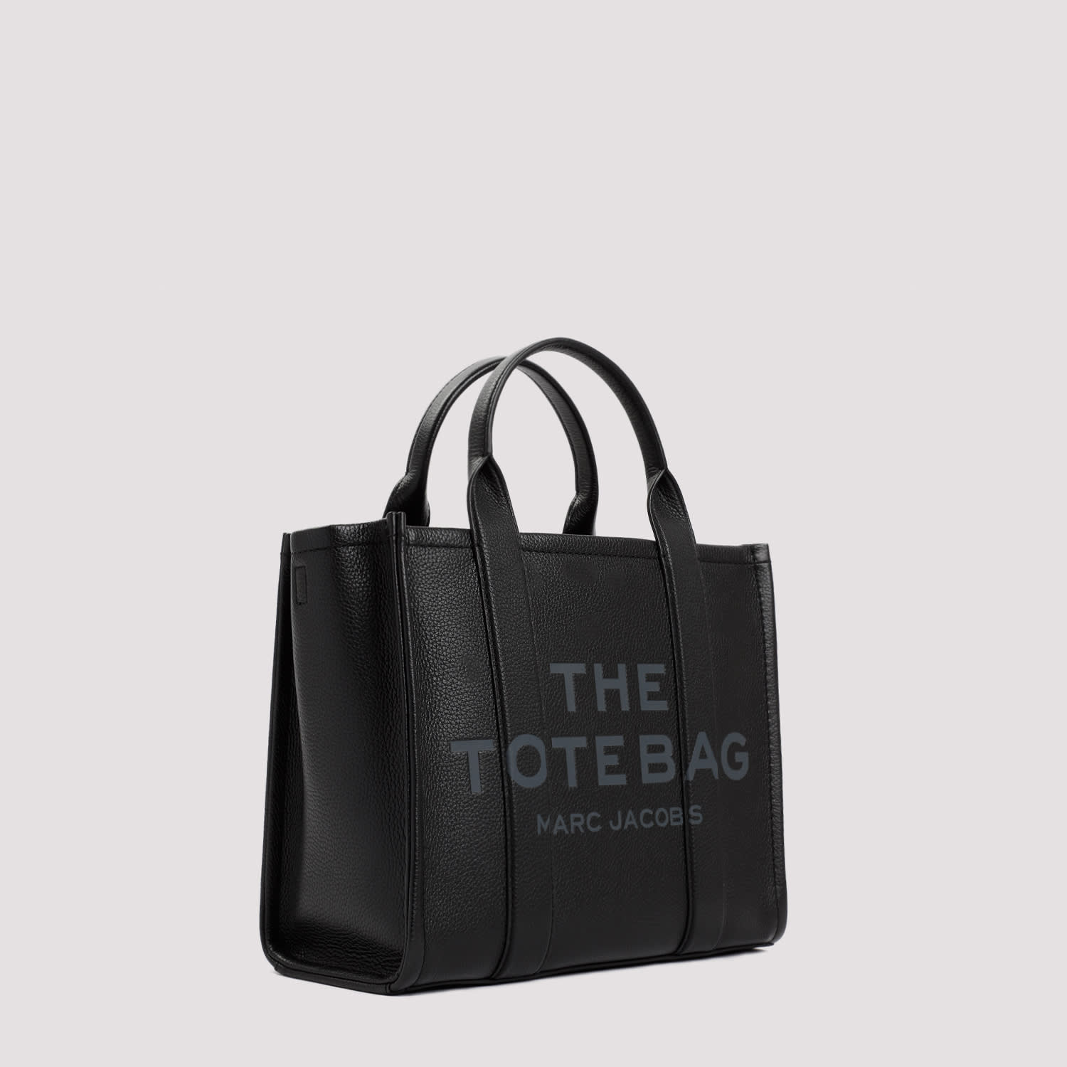 Marc Jacobs The Leather Medium Tote Bag In Black