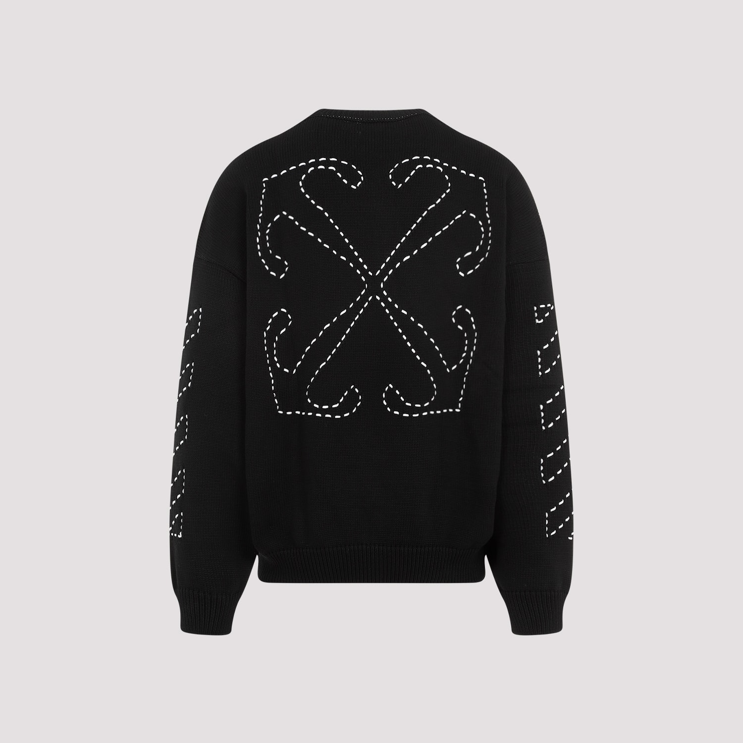 Shop Off-white Stitch Arrow Diags Pullover In Black