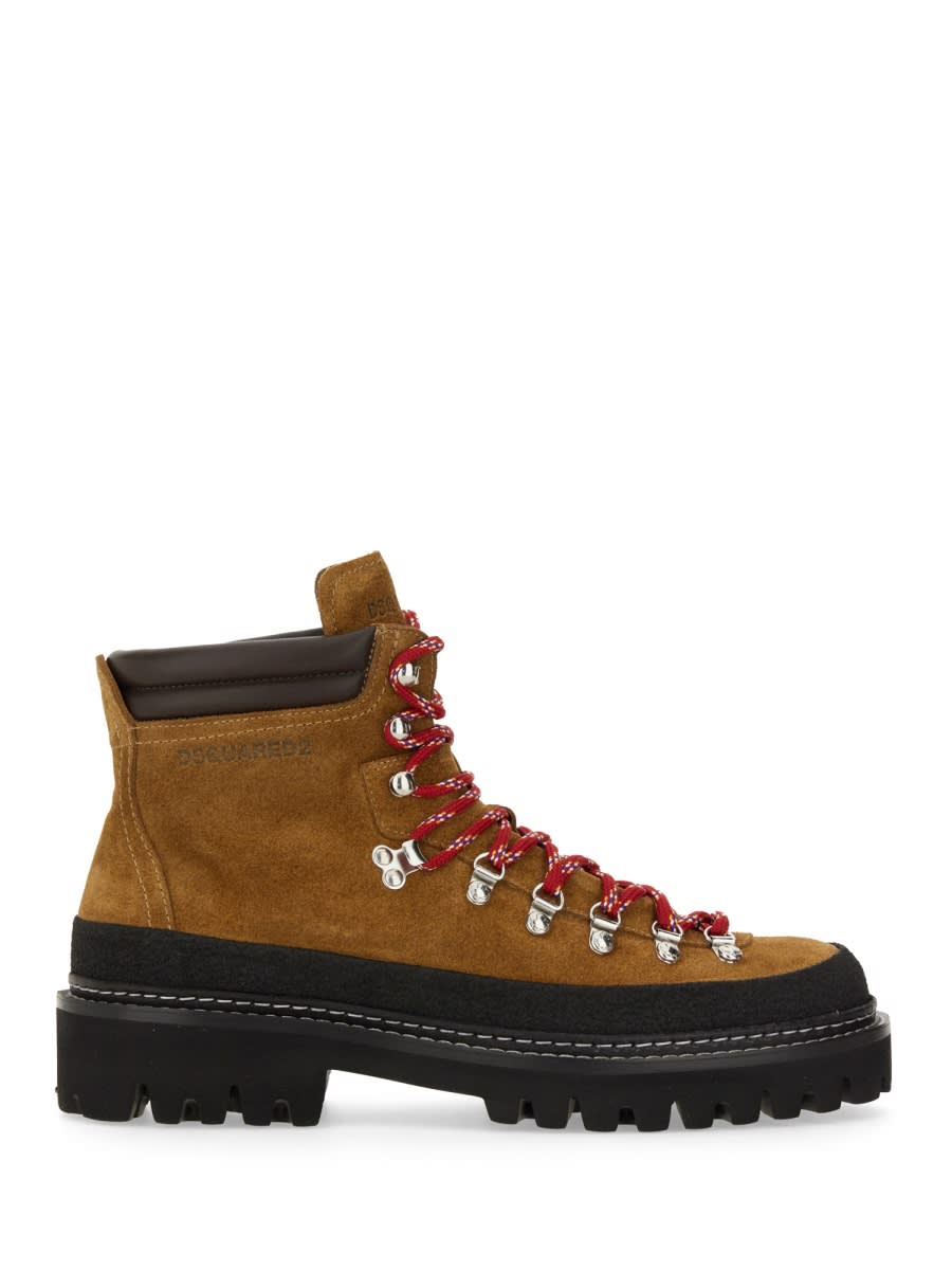 Shop Dsquared2 Boot Canadian Hiking In Beige