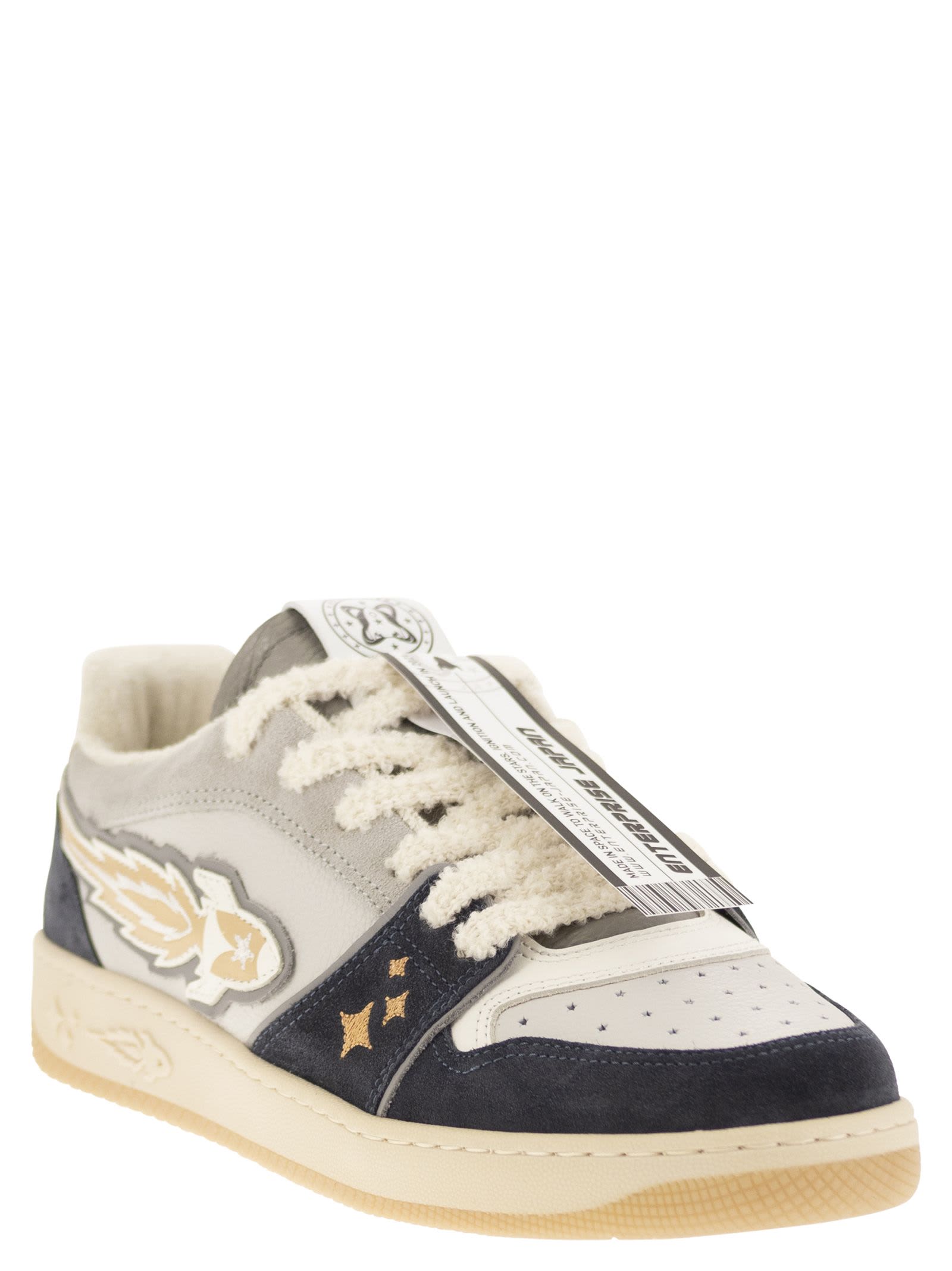 Shop Enterprise Japan Ej Egg Rocket - Sneakers In White/blue