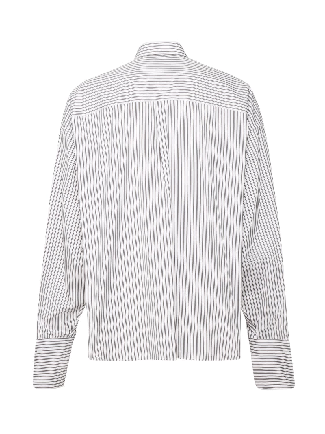 Shop Dolce & Gabbana Oxford Shirt With Striped Print In Rigato