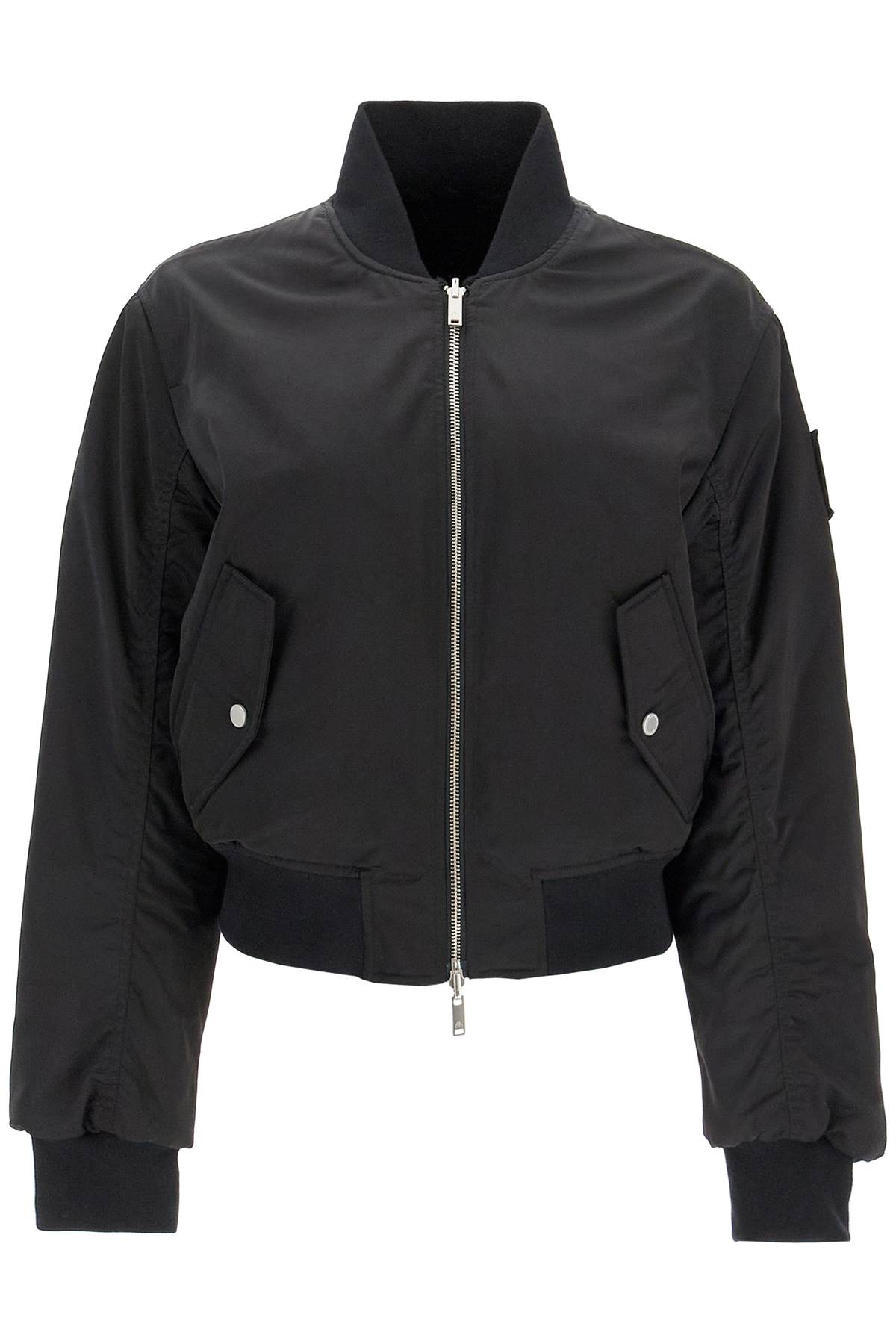 Shop Moose Knuckles Reversible Jet Bomber In Black (black)