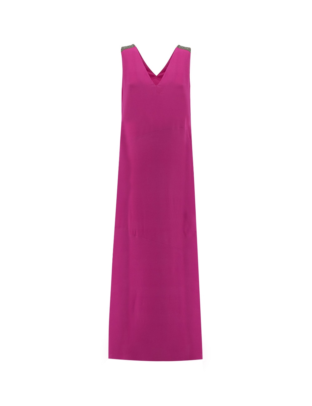 Shop Fabiana Filippi Dress In Dark Pink