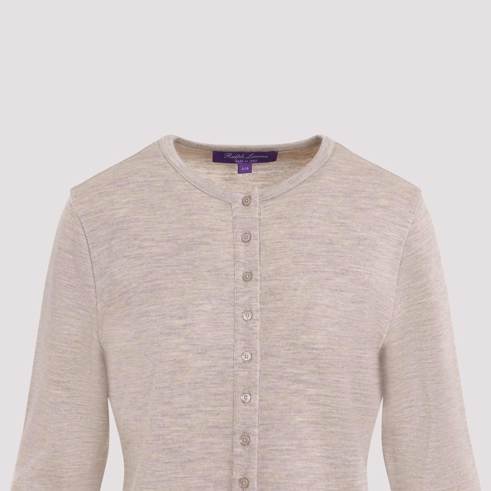 Shop Ralph Lauren Knit Henley Top In Mineral