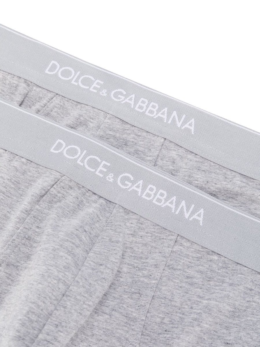 Shop Dolce & Gabbana Bi-pack Slip In Cotone In Grey