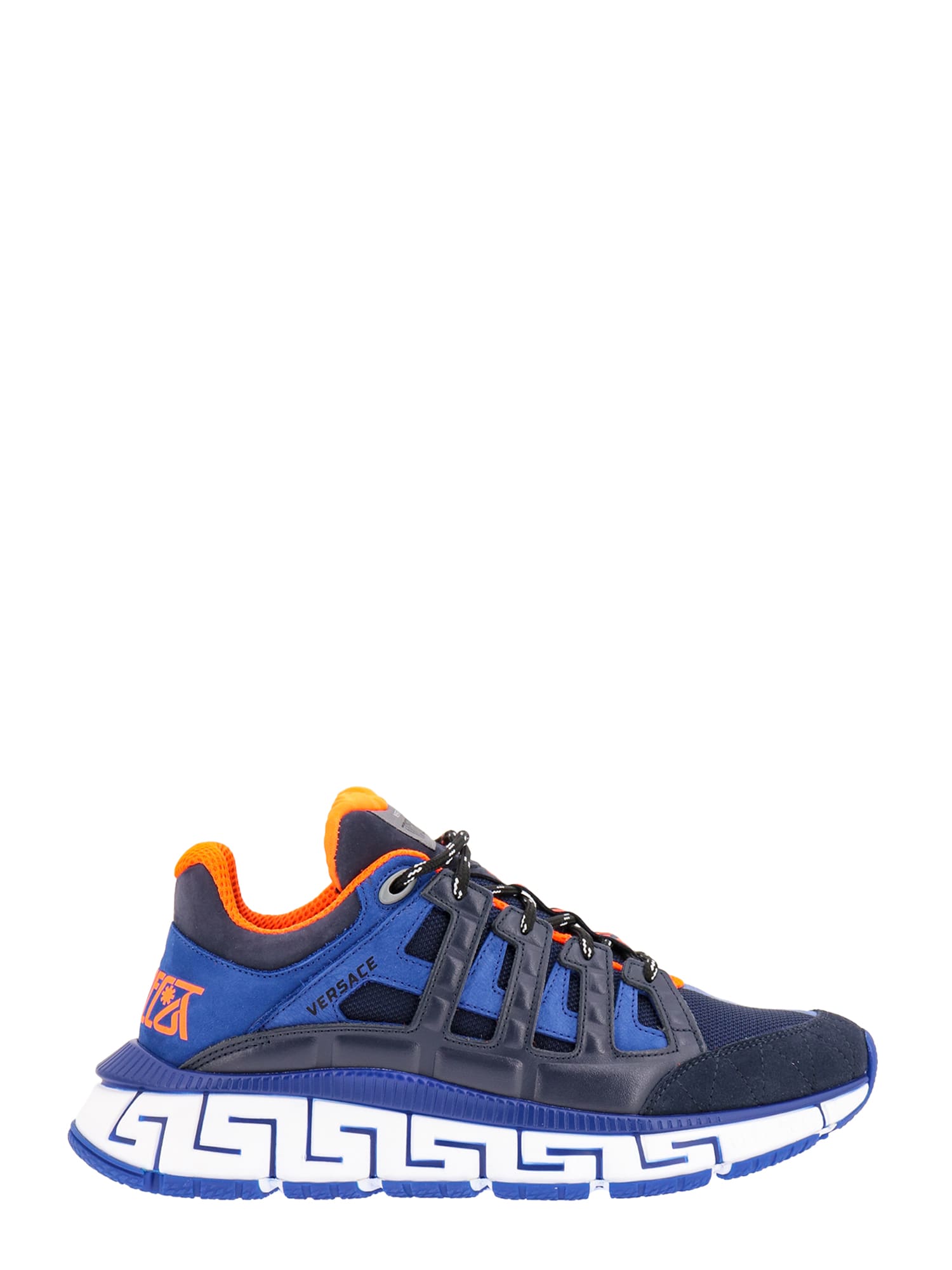 Versace Trigreca Low Top Sneaker In Blue