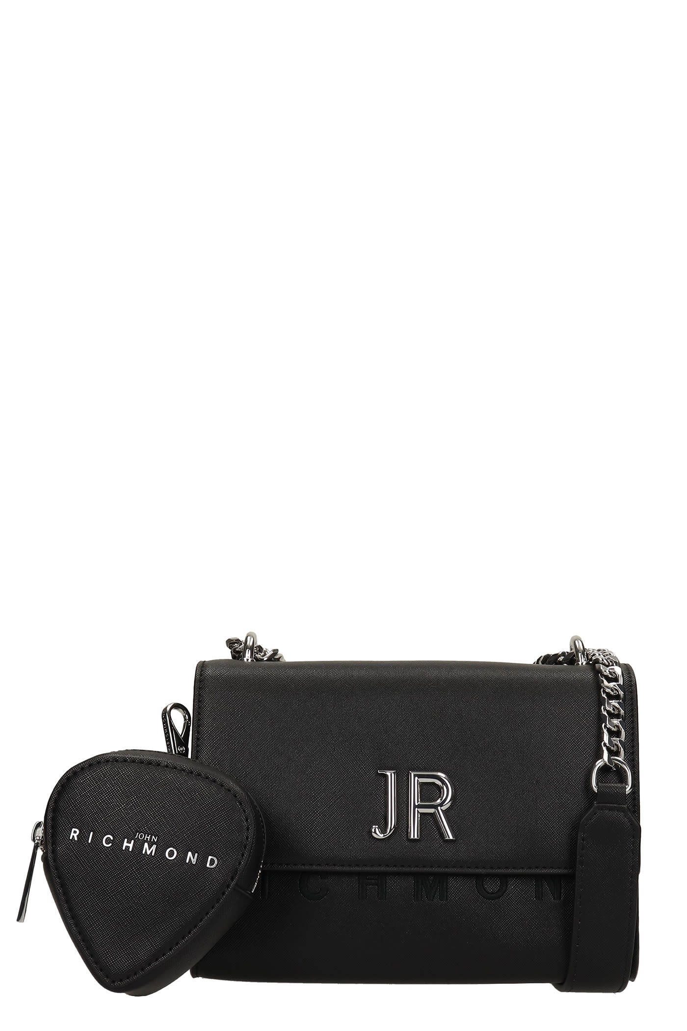 John Richmond Pellit Shoulder Bag In Black Leather