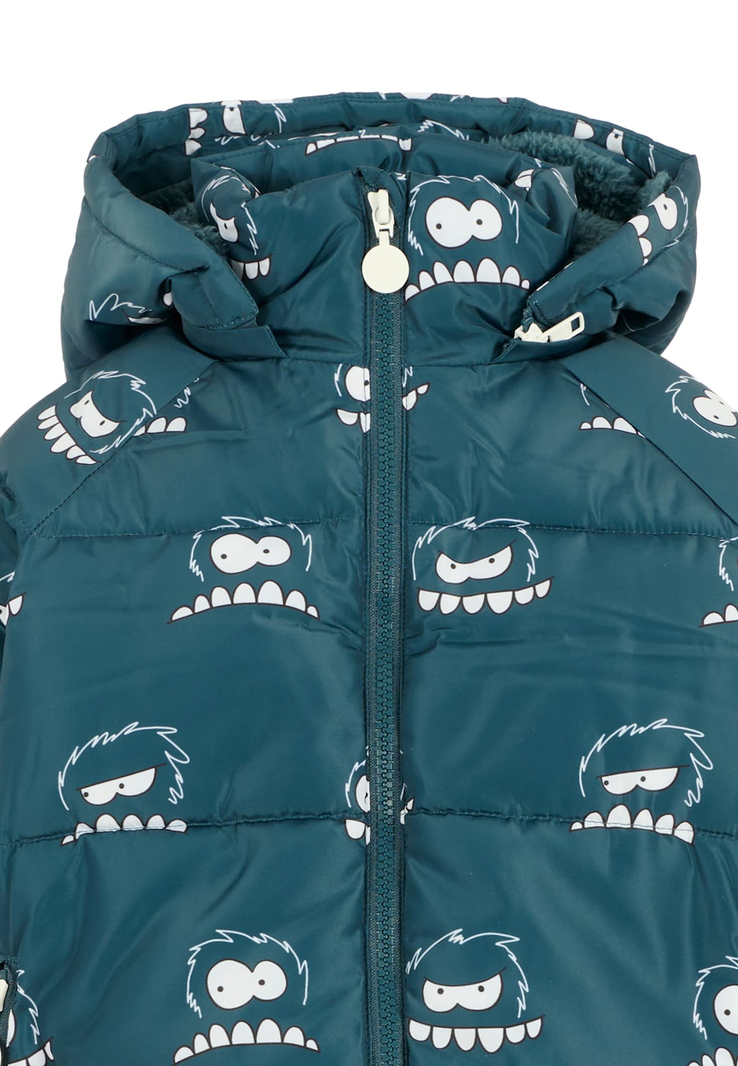 Stella Mccartney Monster-print Puffer Jacket In Blue