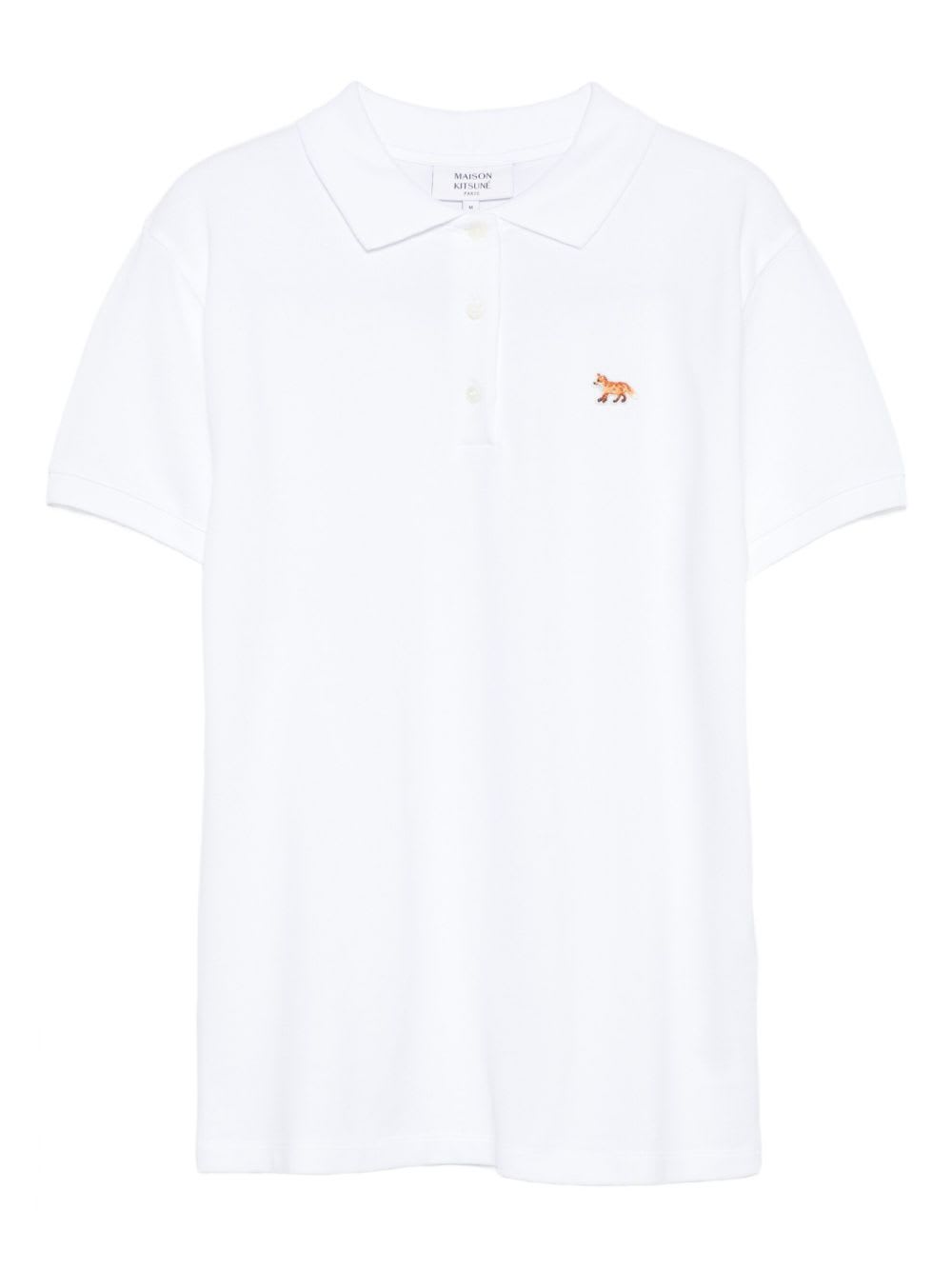 Maison Kitsuné Maison Kitsune 'baby Fox' Polo Shirt In White