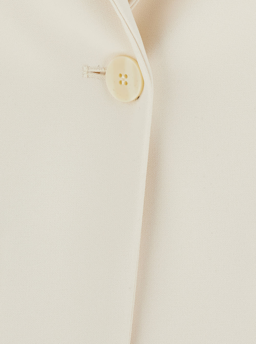 Twinset White Single-breasted Jacket With Notched Revers And Dropped Shoulders In Beige