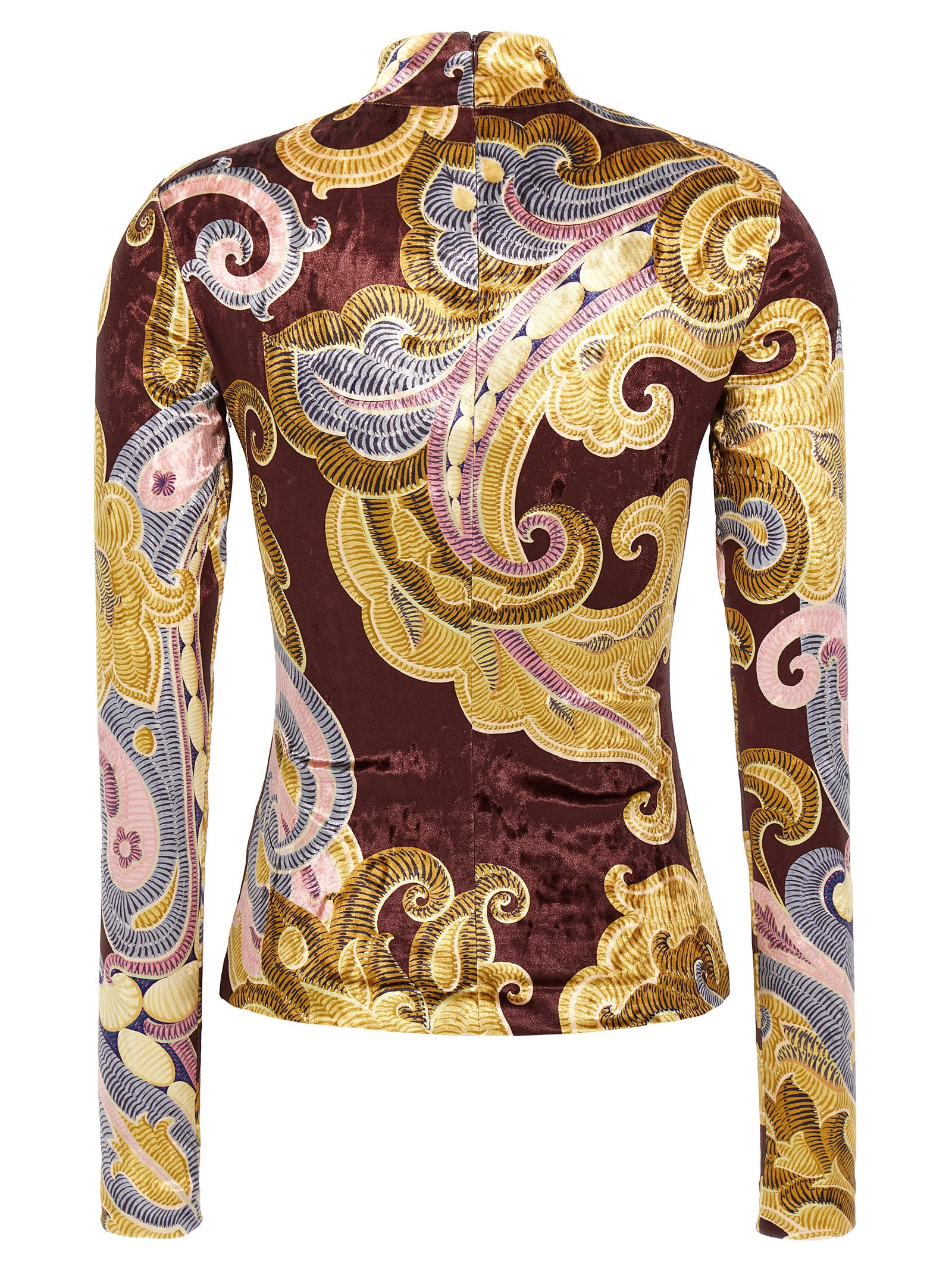 Shop Etro Paisley Chenille Top In Multicolor