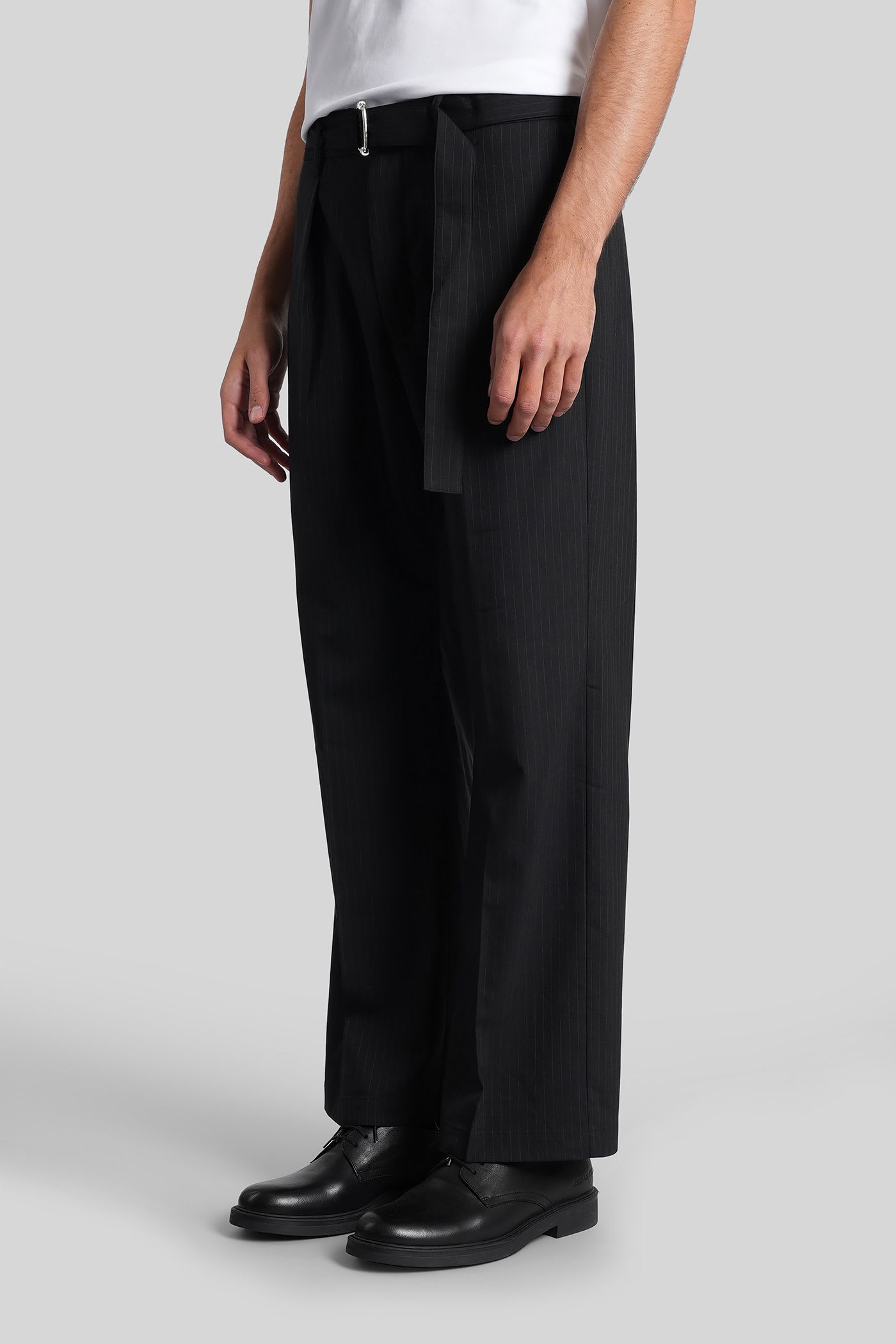 Attachment Pants In Black Polyester In Black