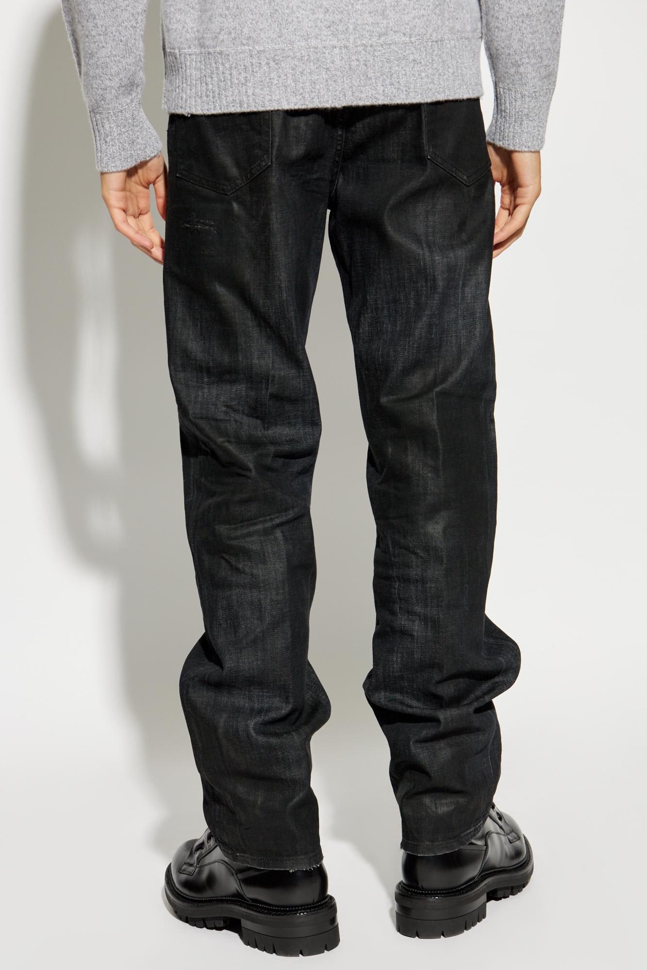 Dsquared2 642 Stretch Cotton Denim Jeans In Black