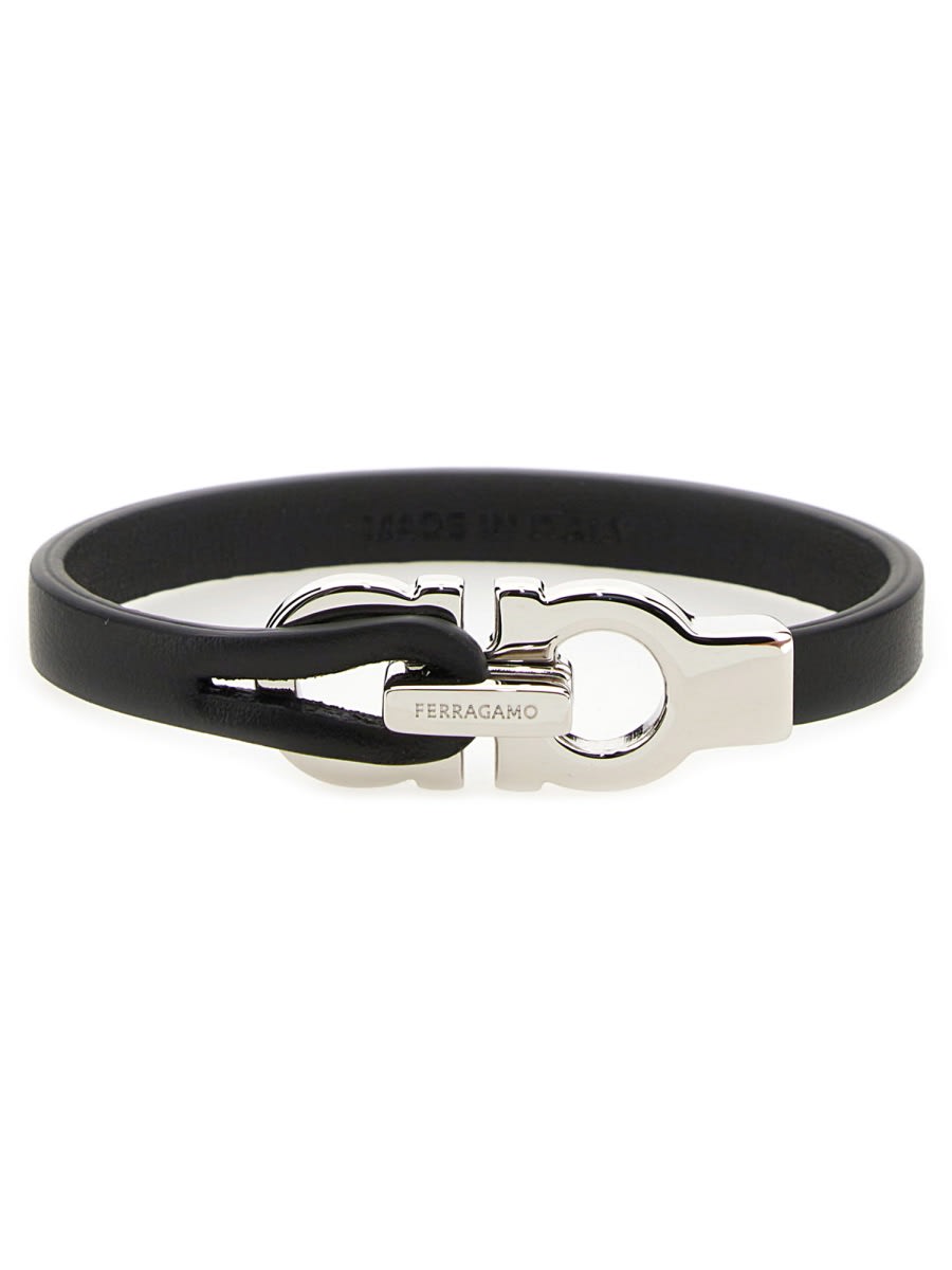 Ferragamo Link Bracelet Adjustable Metallic Clasp In Blue