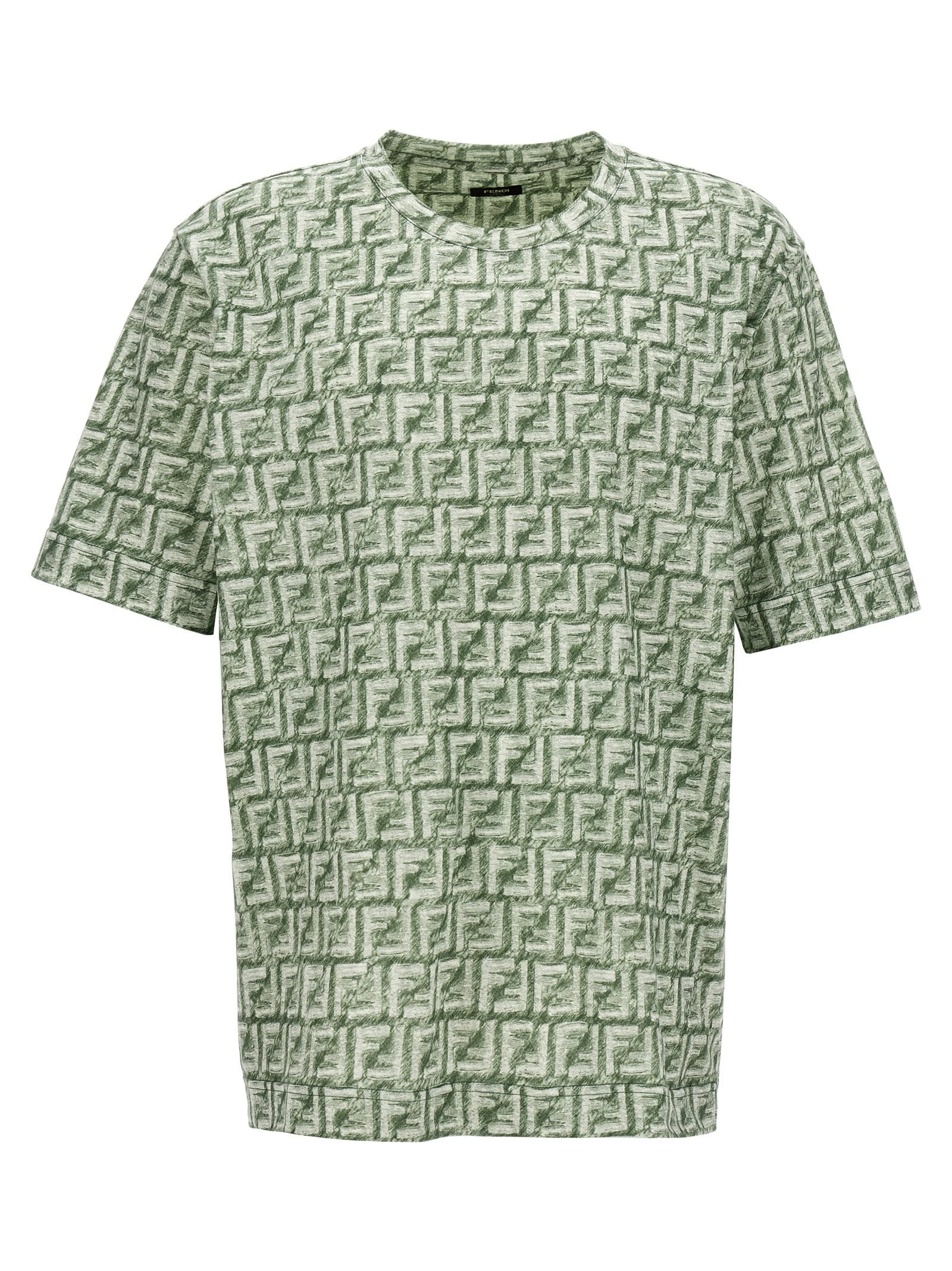 Shop Fendi Ff T-shirt In Green