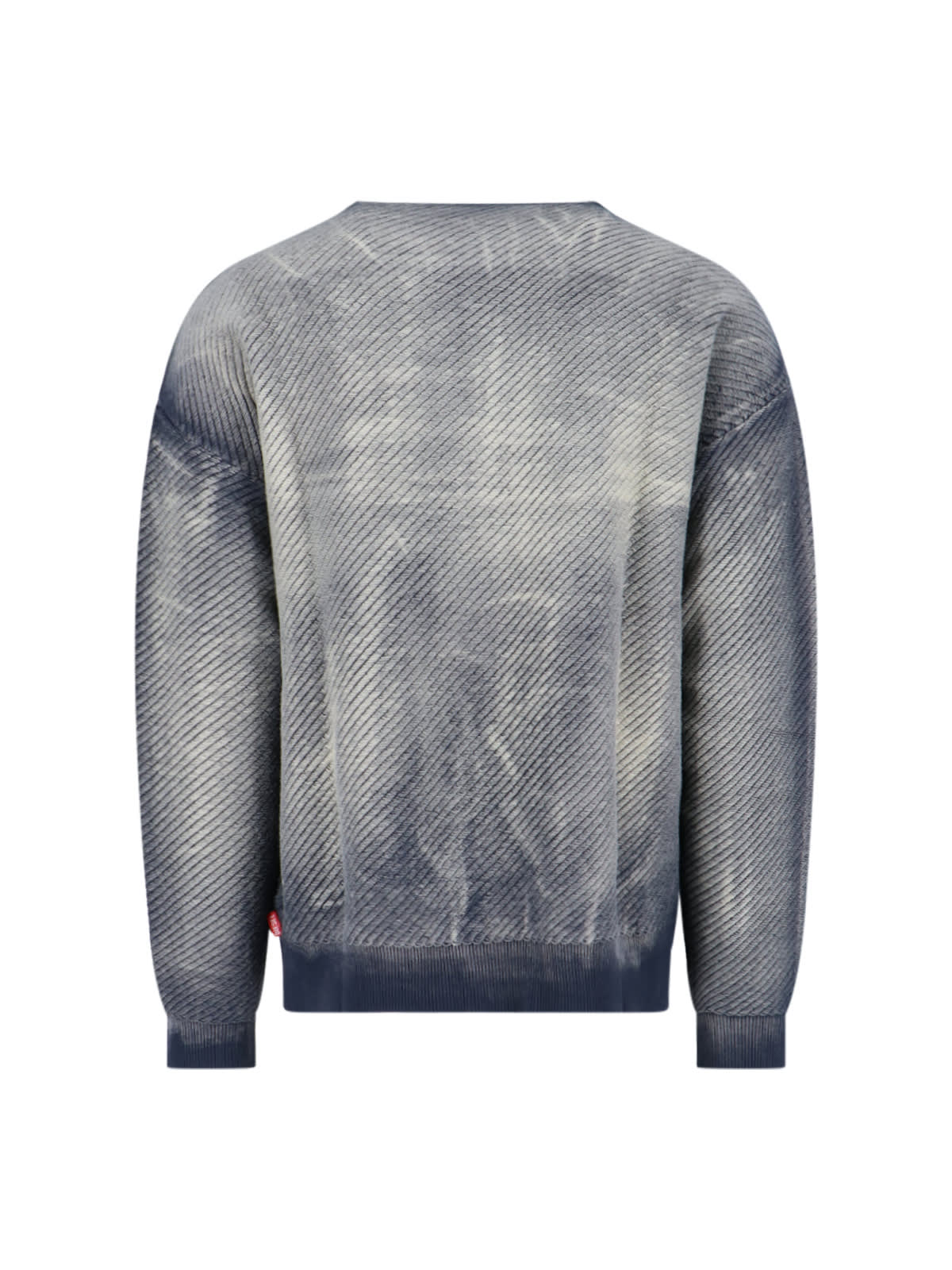 Shop Diesel Frayed Sweater In Gray