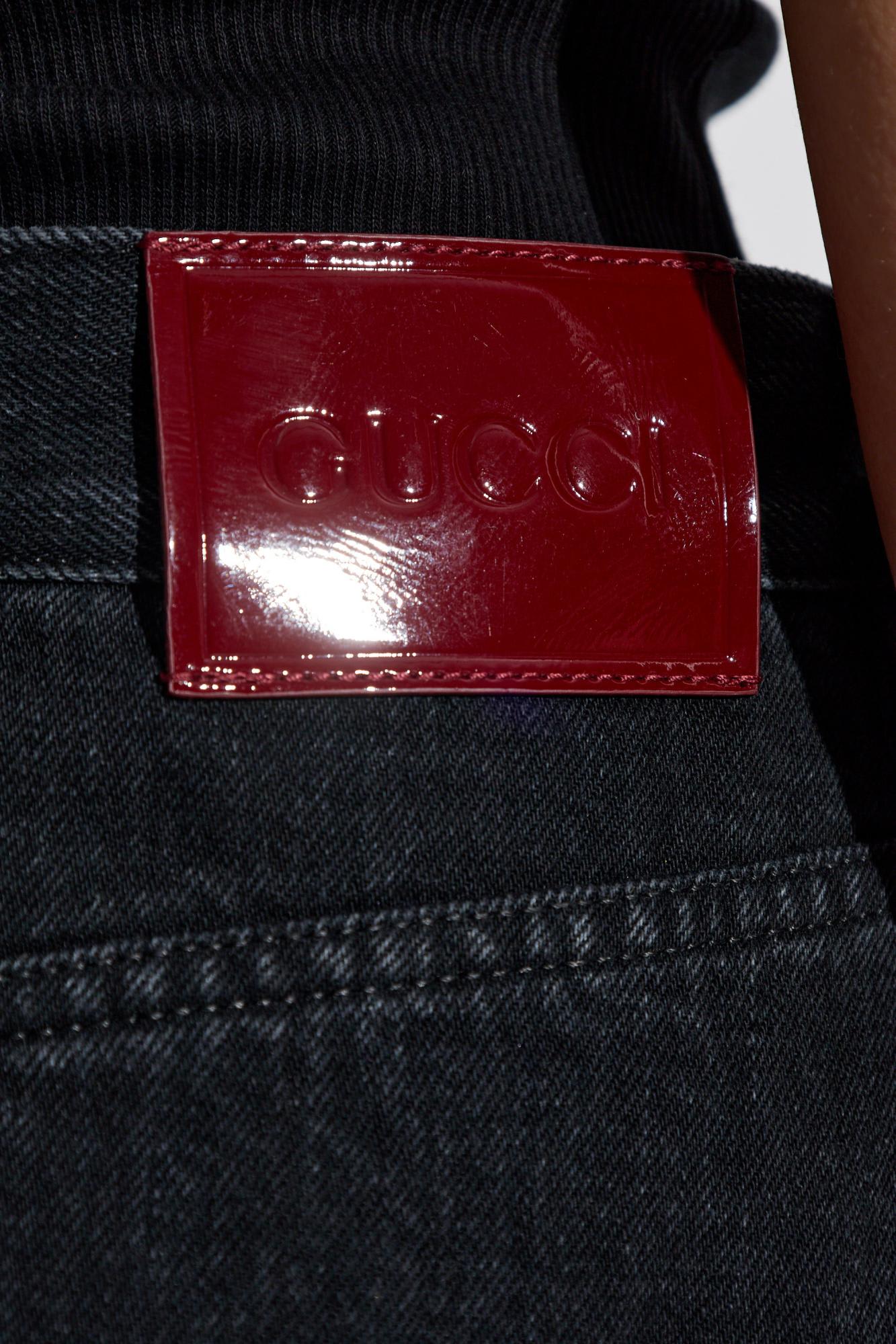 Gucci Jeans Mit Geradem Bein In Black