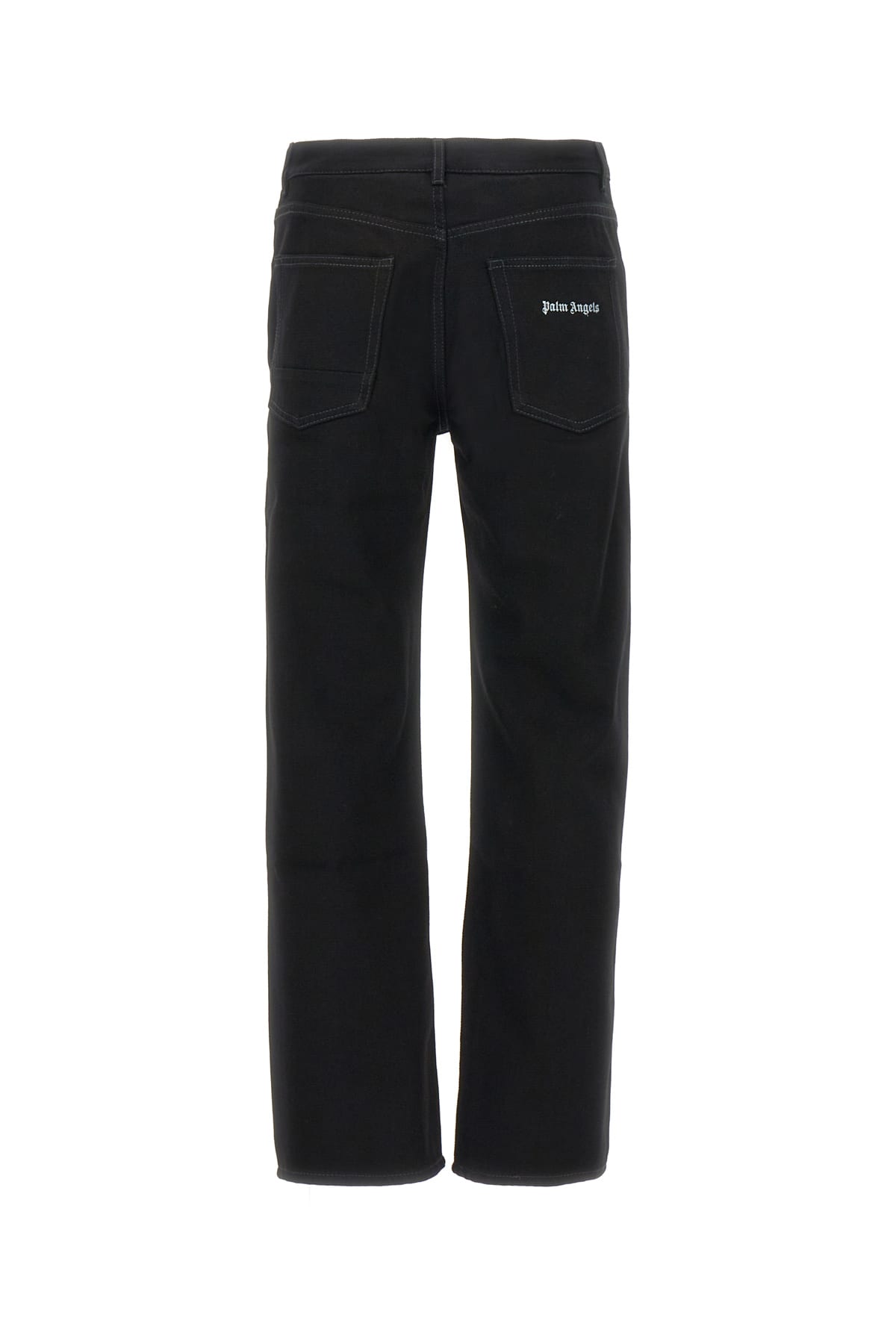 Shop Palm Angels Black Denim Jeans In 1001