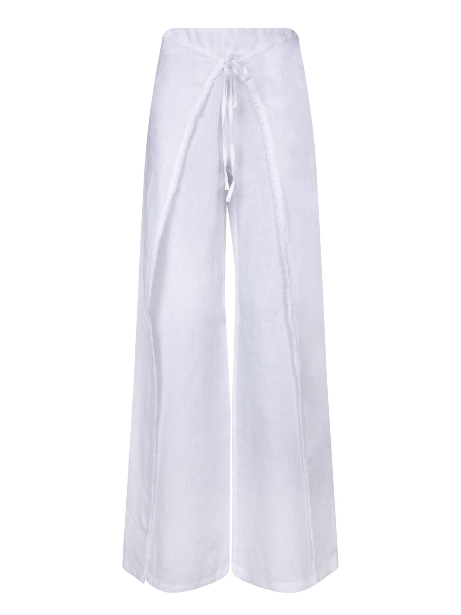 White Linen Pareo Trousers