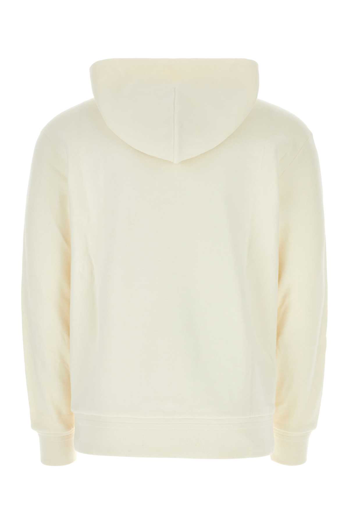 Zegna Ivory Cotton Blend Sweatshirt In N01