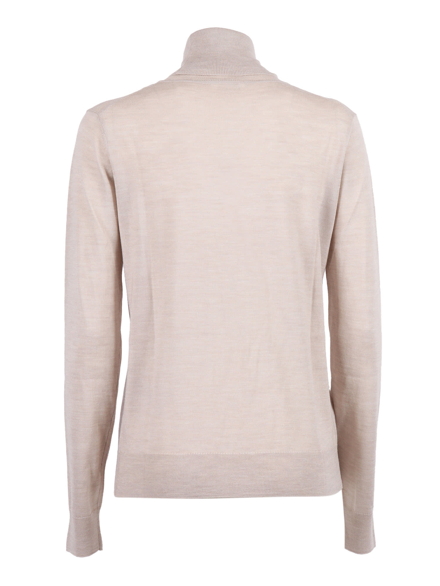 P.a.r.o.s.h Slim Fit Turtleneck In Luxurious Wool-silk-cashmere Blend In Neutral