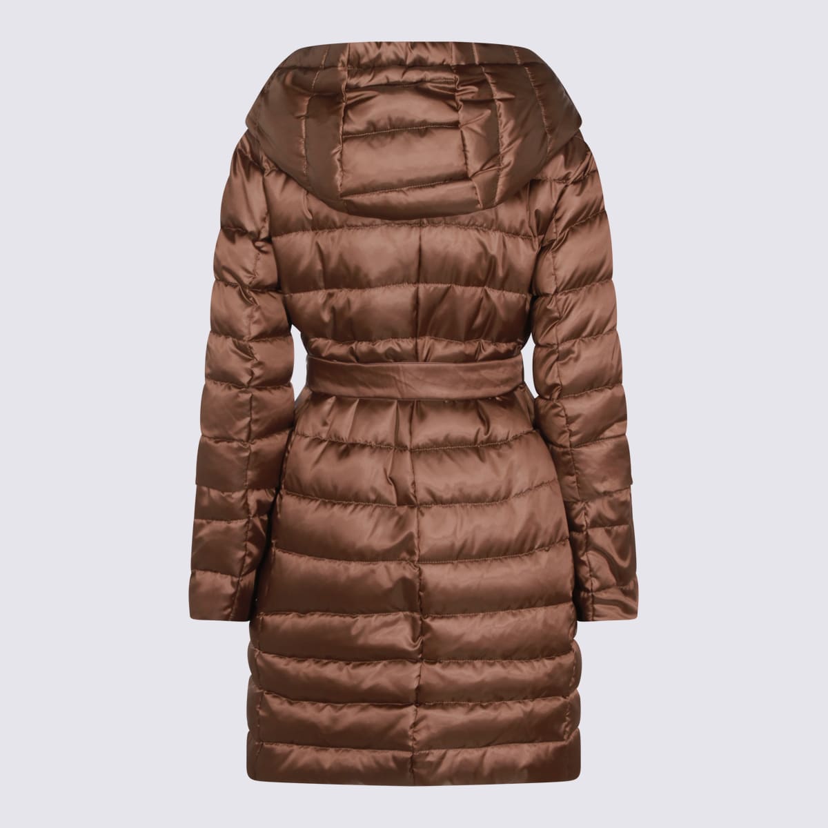 Max Mara The Cube Brown Novef Down Jacket In Brown