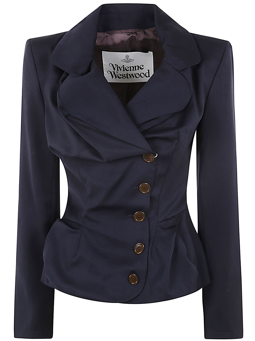 Shop Vivienne Westwood Drunken Tailored Jacket In Navy