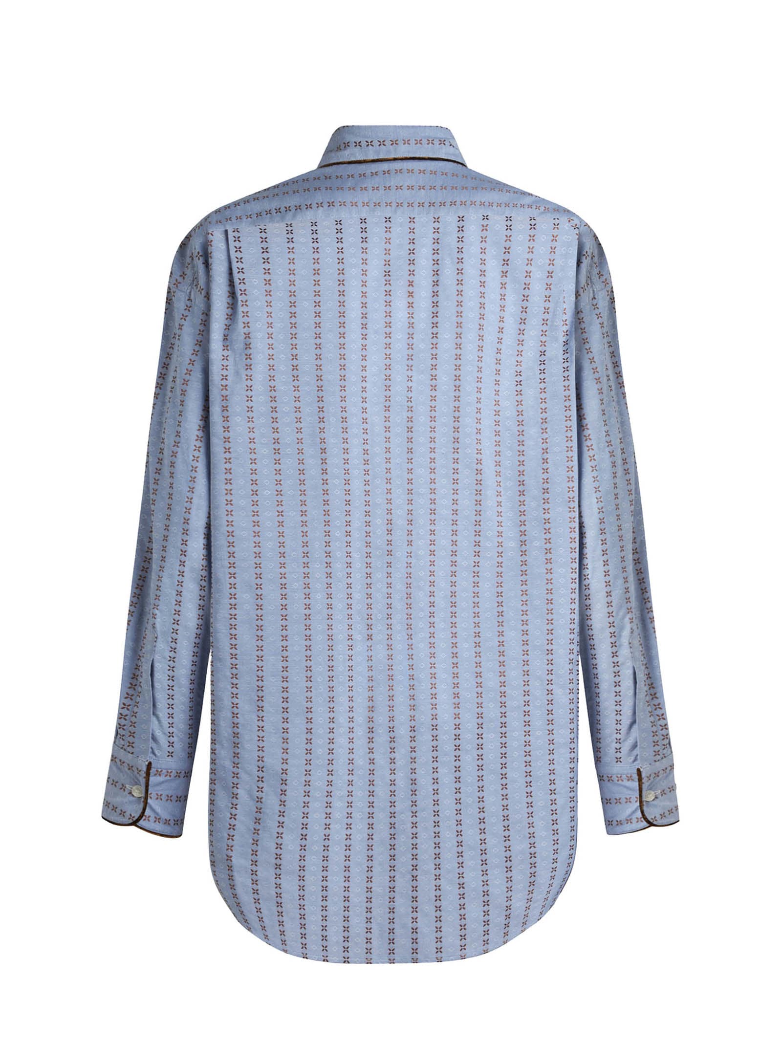 Shop Etro Shirt In Clear Blue