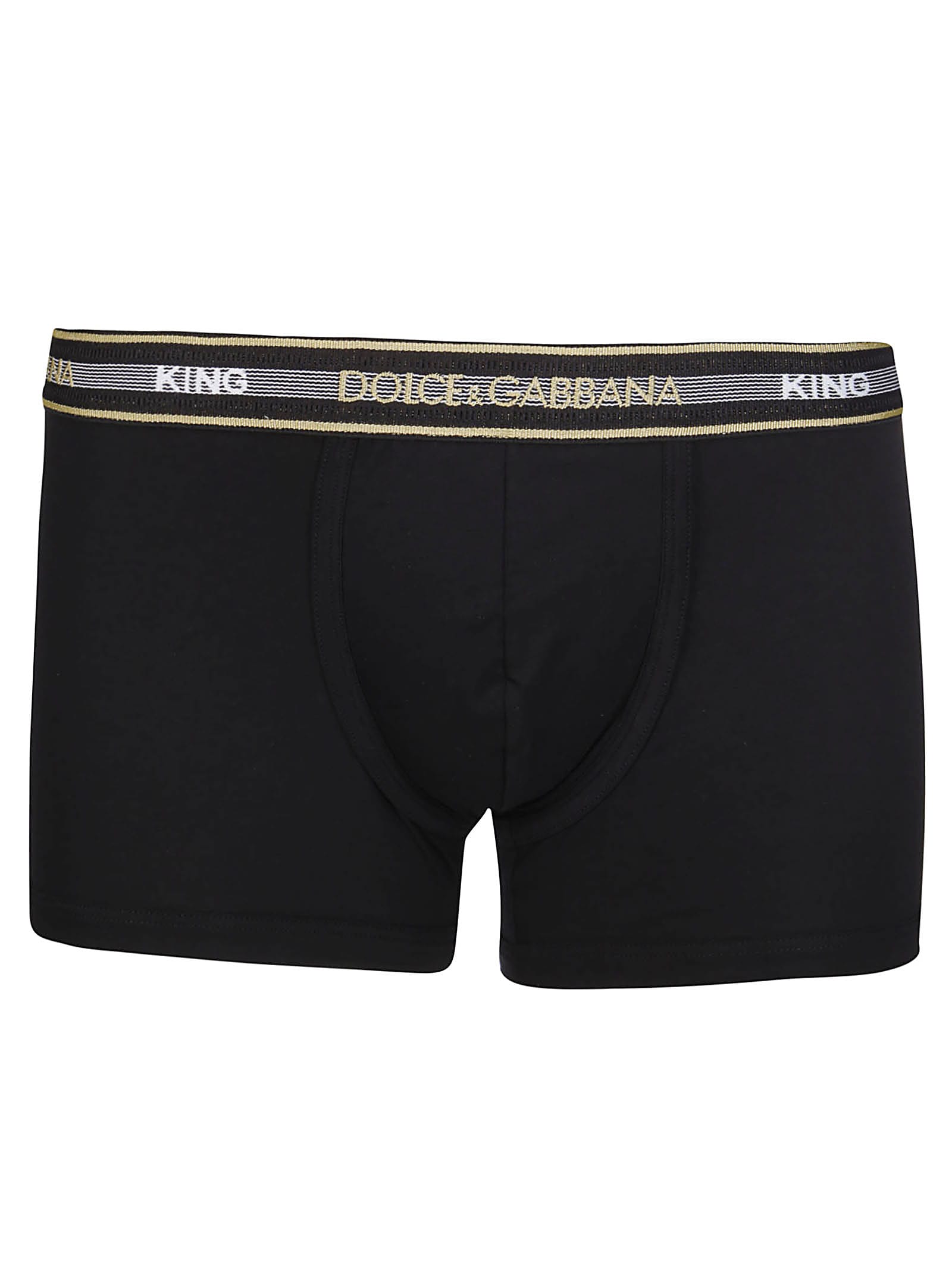 Dolce & Gabbana Black Stretch Cotton Boxers