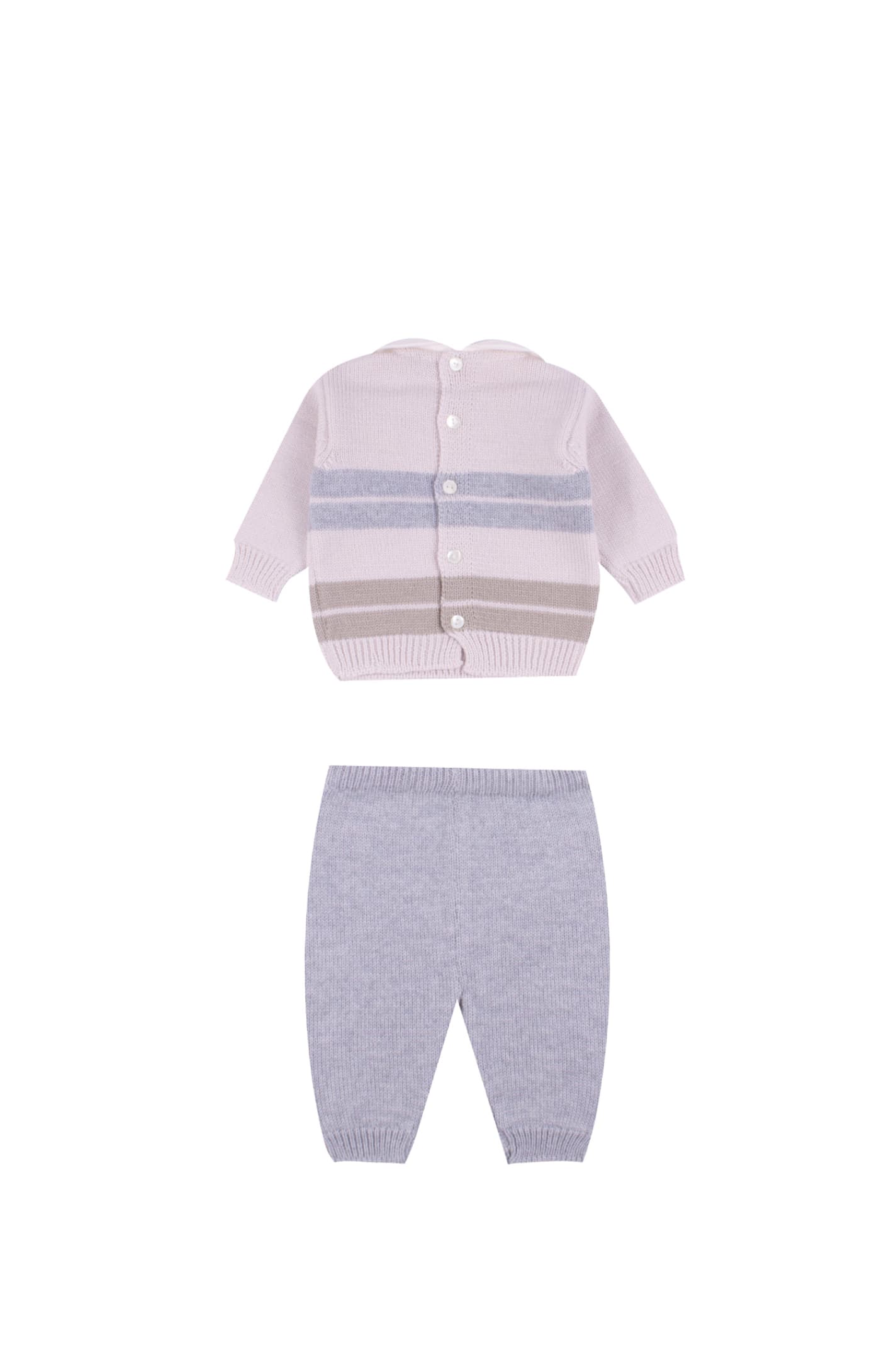Shop Piccola Giuggiola Wool Sweater And Pants In Multicolor