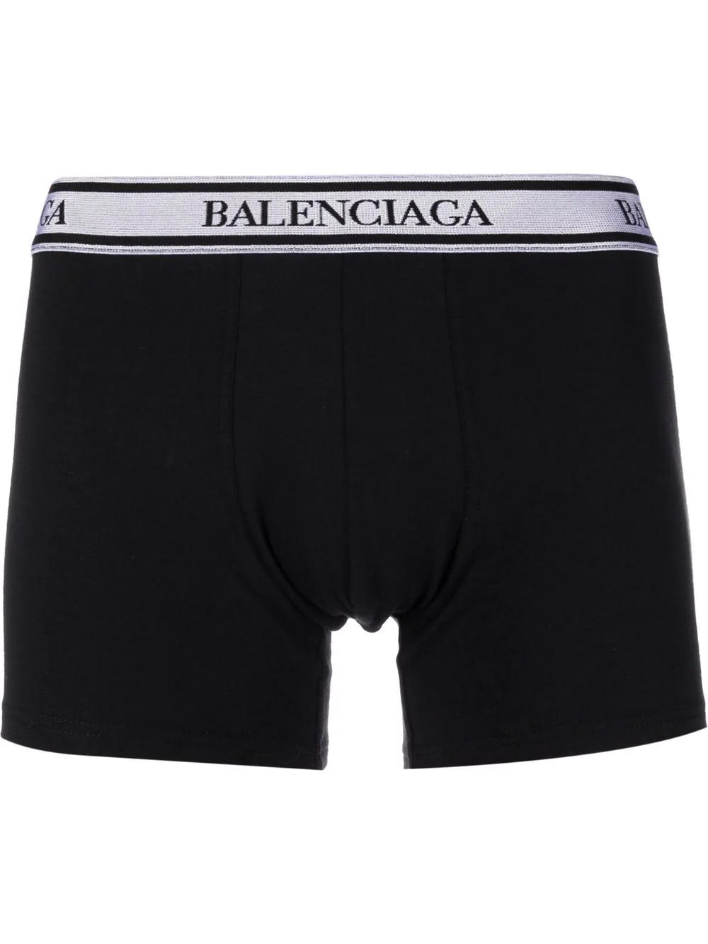 Balenciaga Man Black Boxer With White Logo Band