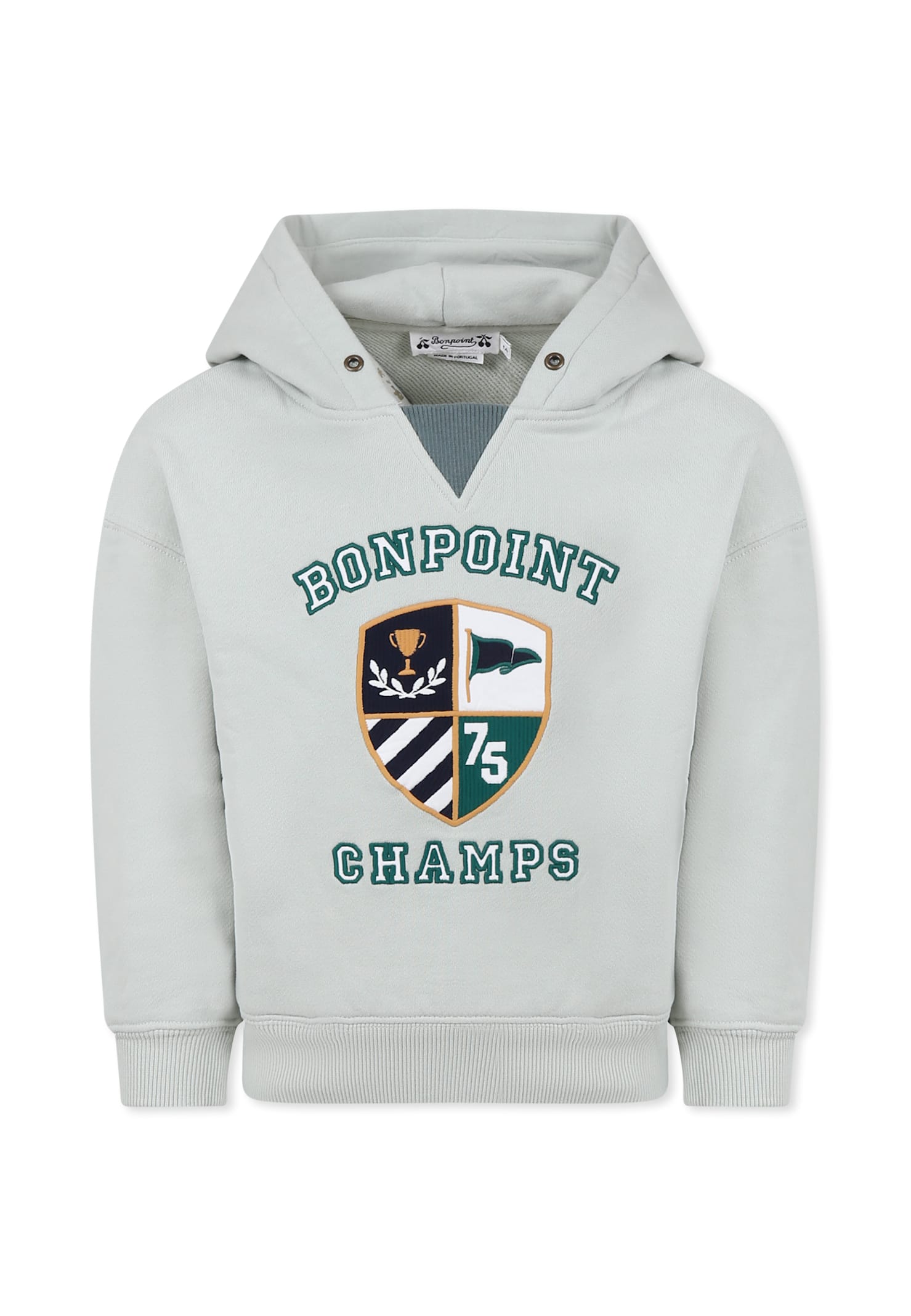 Bonpoint Green Sweatshirt For Boy With Logo In Green