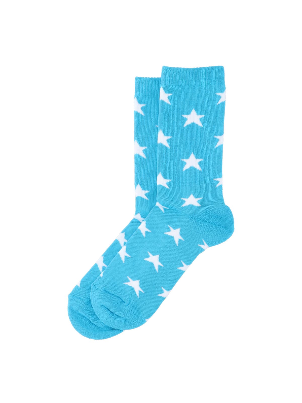 Shop Erl Star Socks In Light Blue