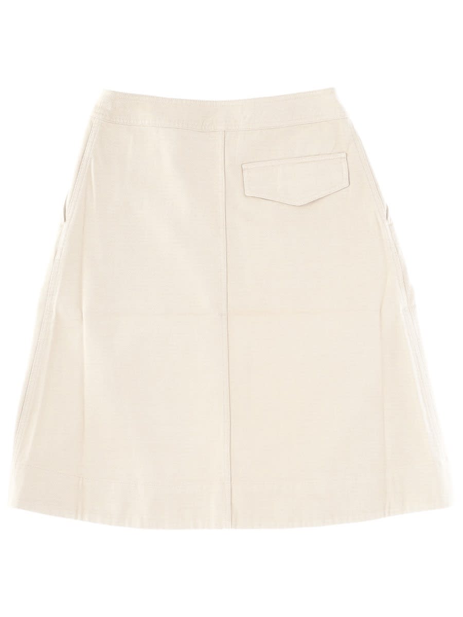 Margaret Howell Midi Skirt Mhl In White
