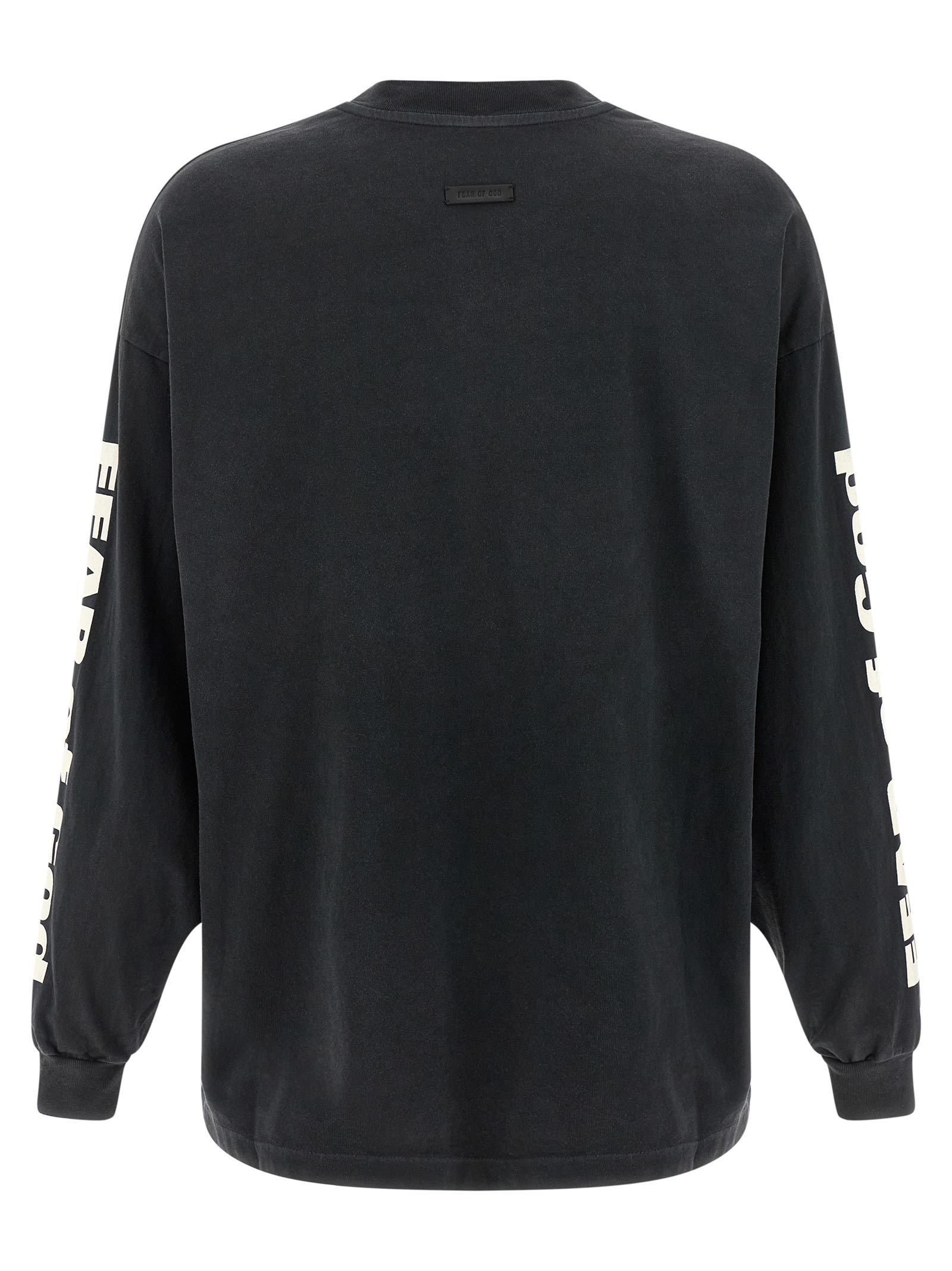 Fear Of God Logo-print Cotton-jersey T-shirt In Black