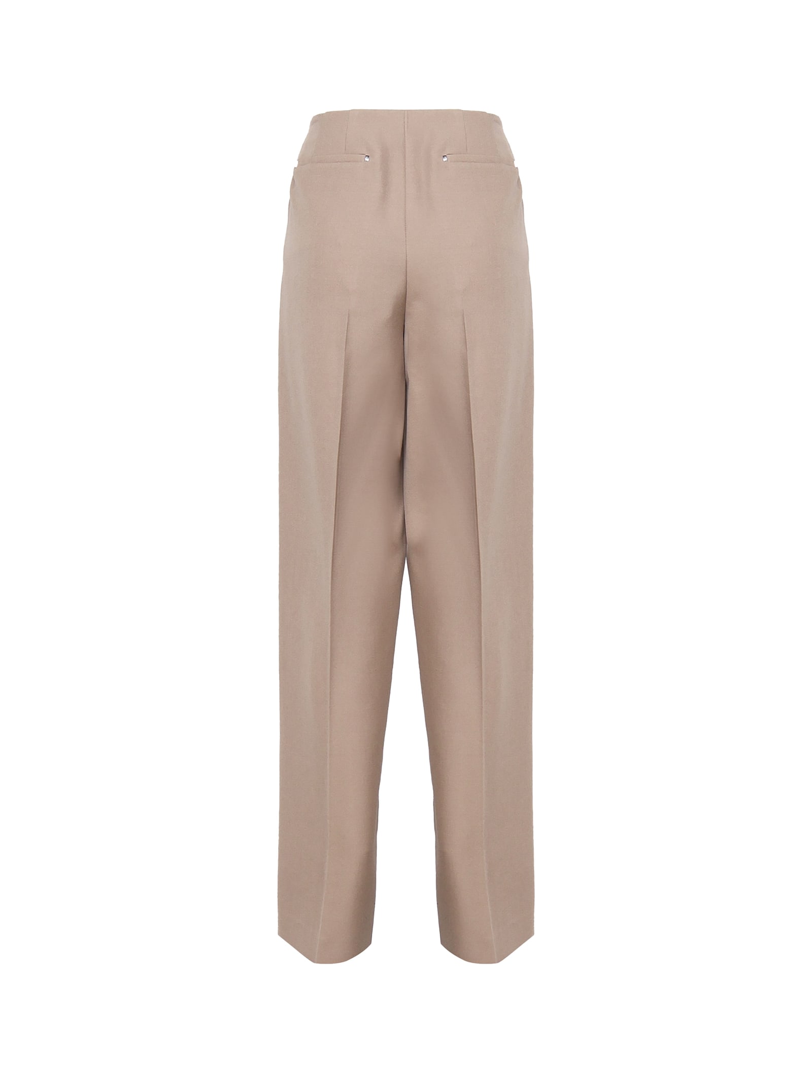 Shop Fendi Virgin Wool Trousers In Portabella