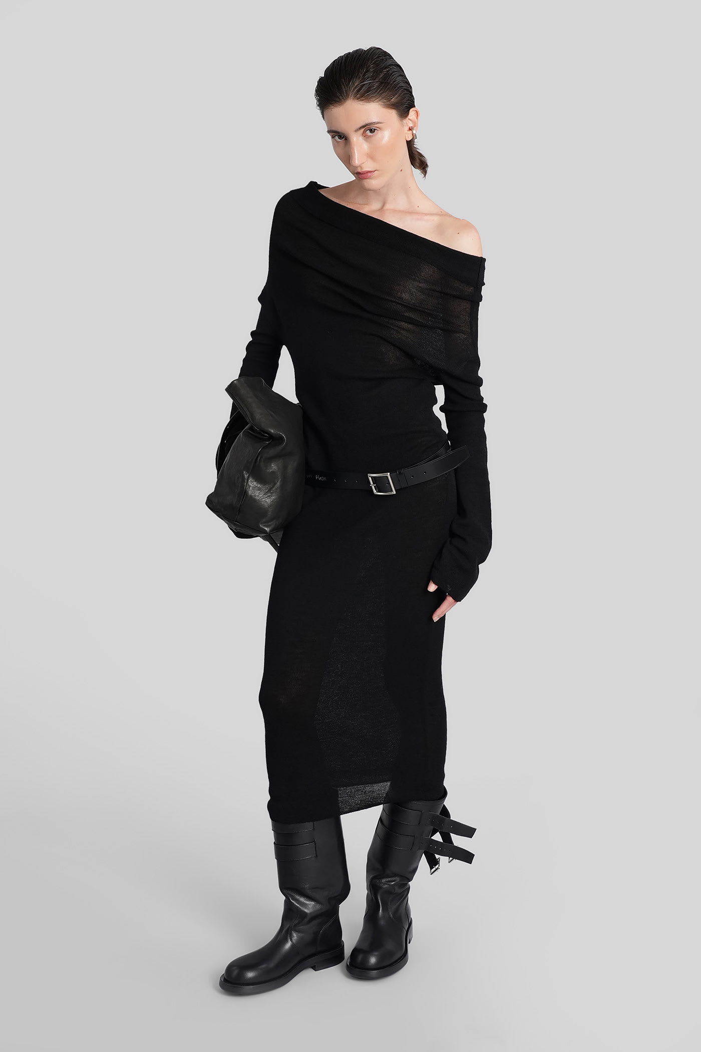 Ann Demeulemeester Barbro In Black Wool In Black