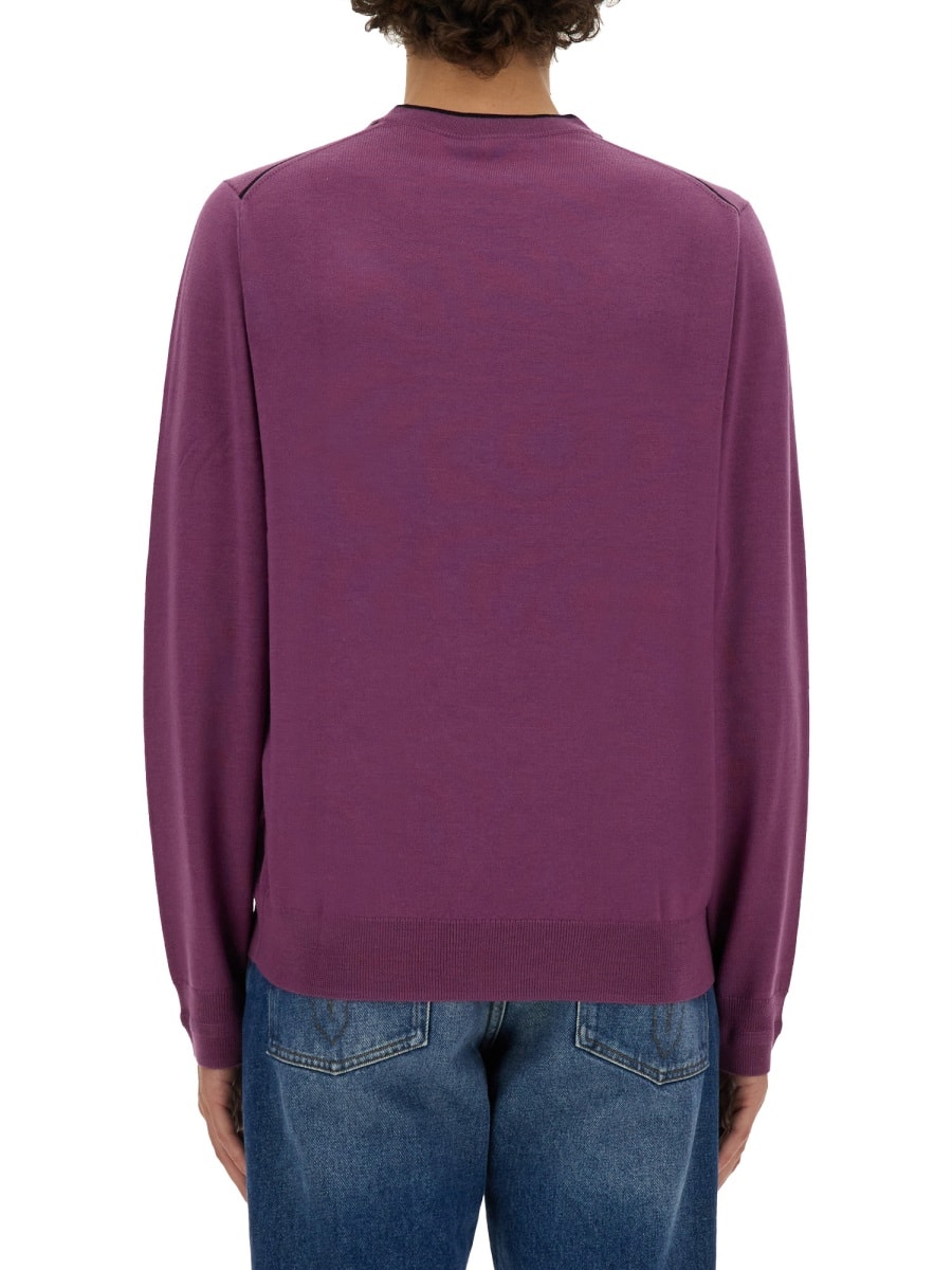 Shop Ps By Paul Smith Merino Wool Sweater In Purple