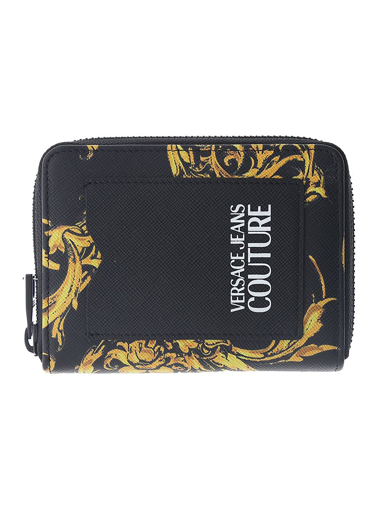 Versace Jeans Couture Leather Pouch With Logo Detail