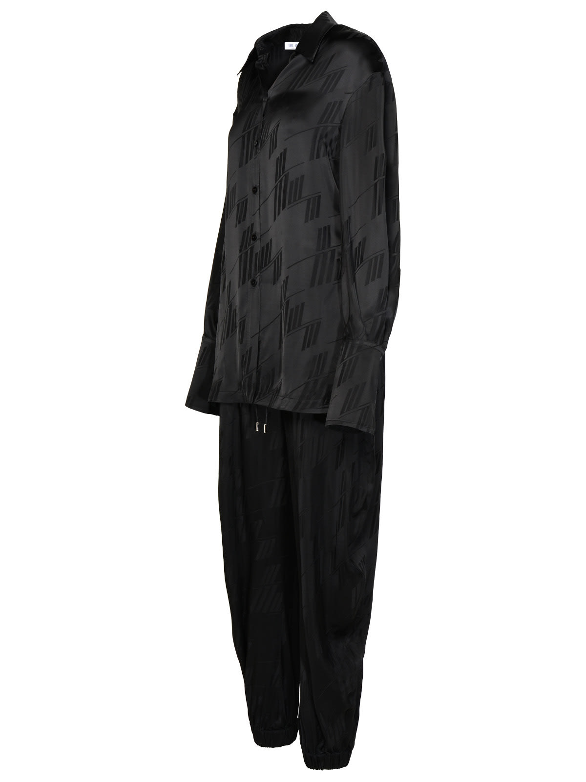 Shop Attico Black Viscose Jumpsuit