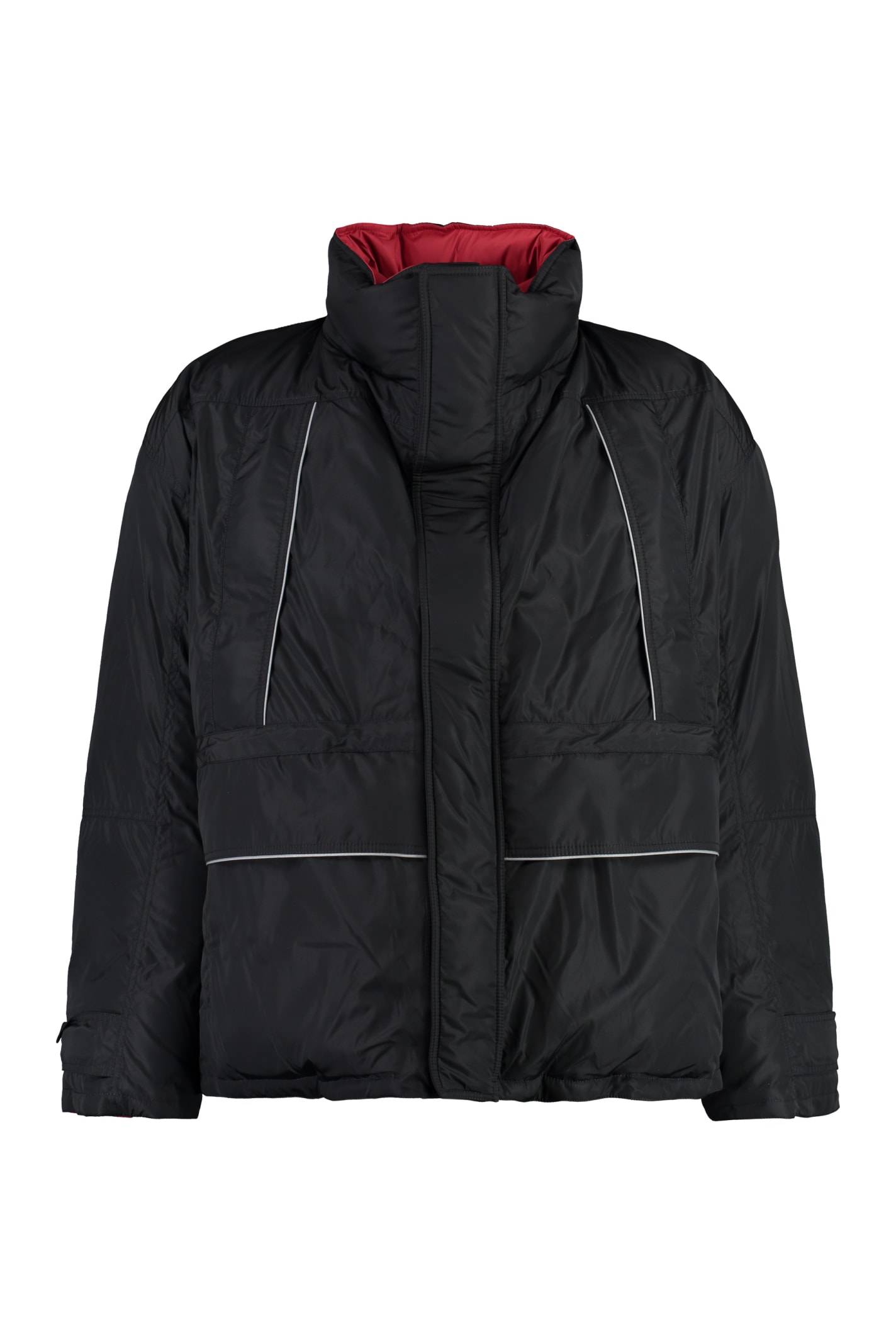Shop Balenciaga Oversize Down Jacket In Black