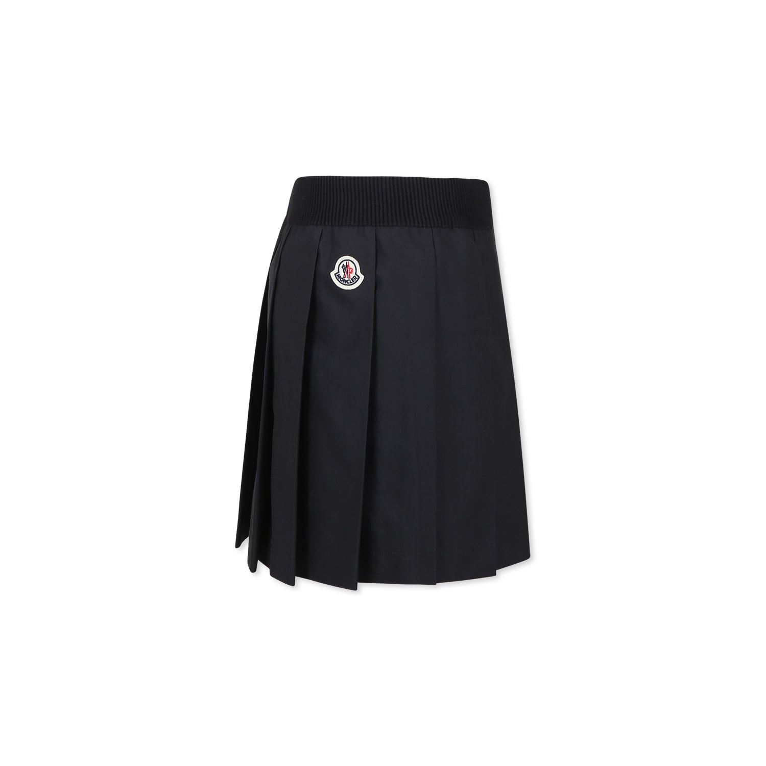 Shop Moncler Black Skirt For Girl With Logo