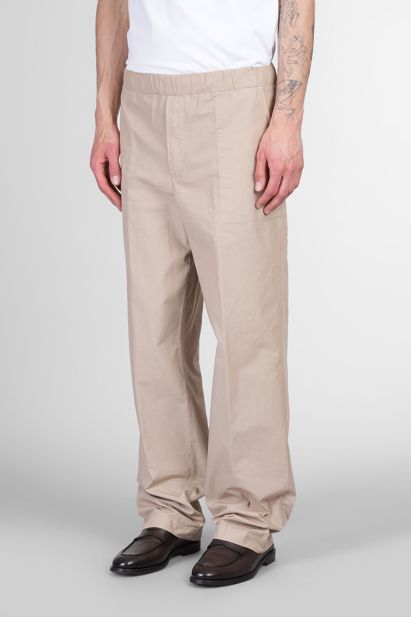 Mauro Grifoni Pants In Beige Cotton
